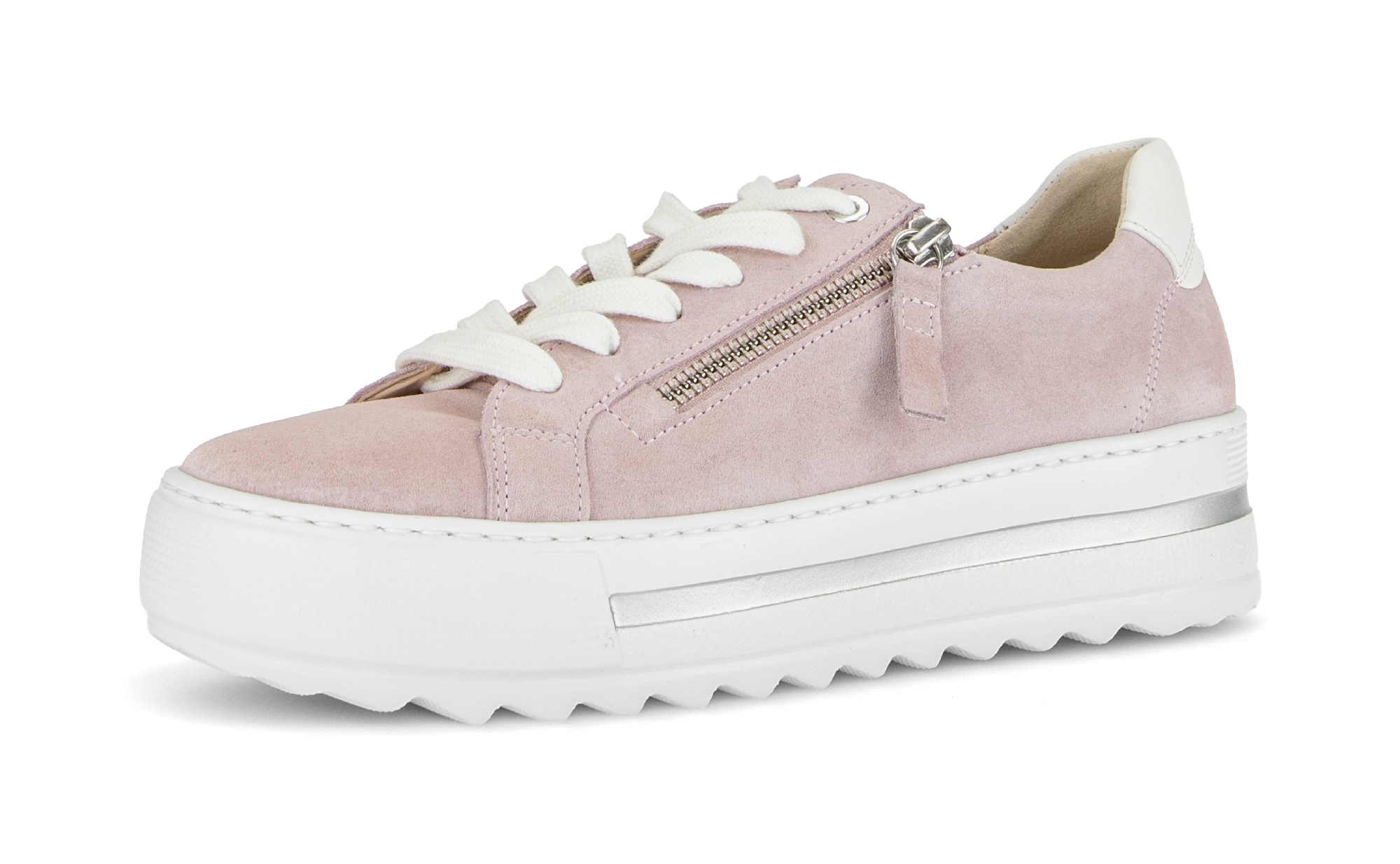 Gabor Plateausneaker »FLORENZ«  Freizeitschuh, Halbschuh, Schnürschuh mit Außenreißverschluss, G-Weite