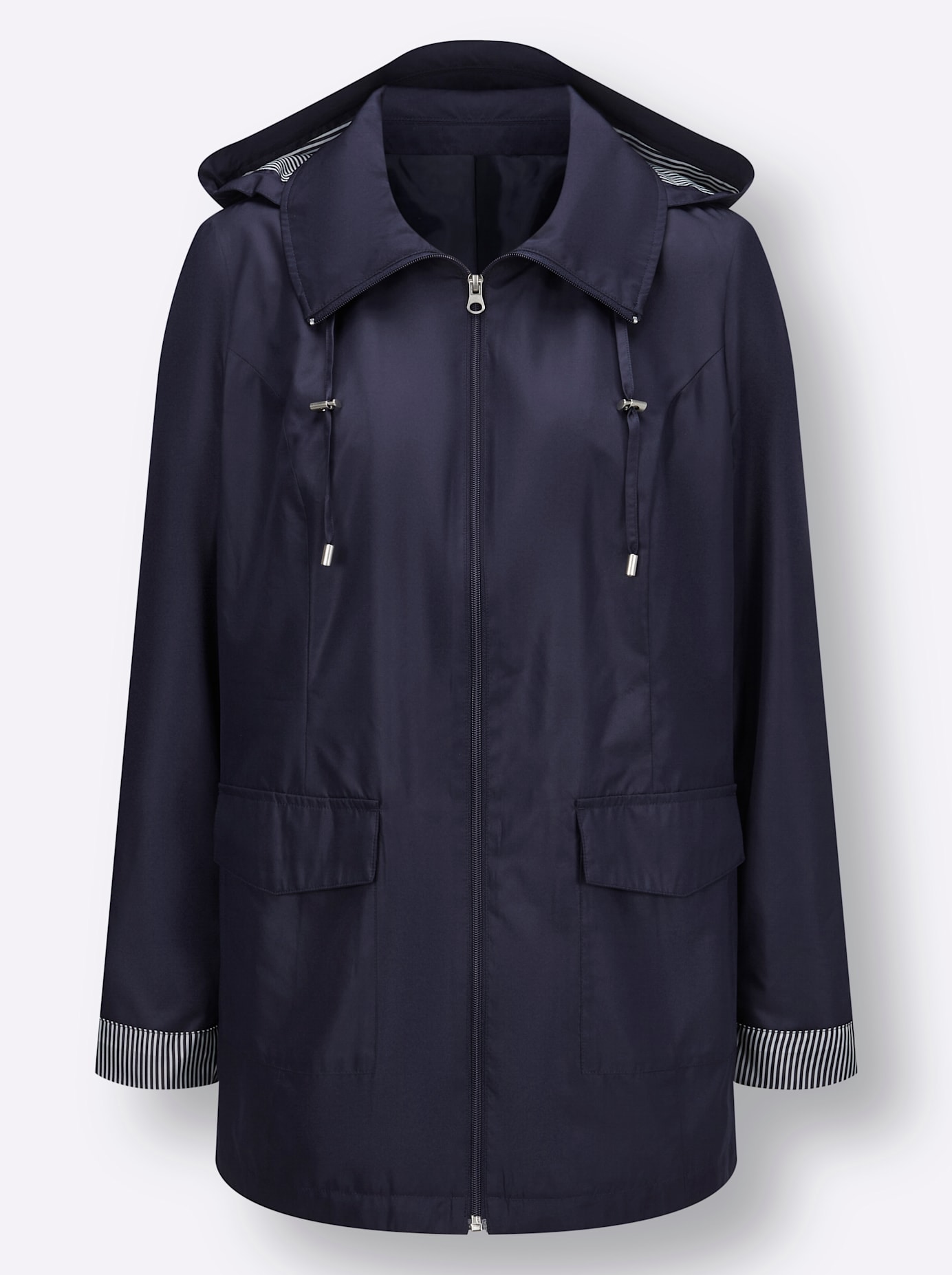 Classic Basics Langjacke, mit Kapuze