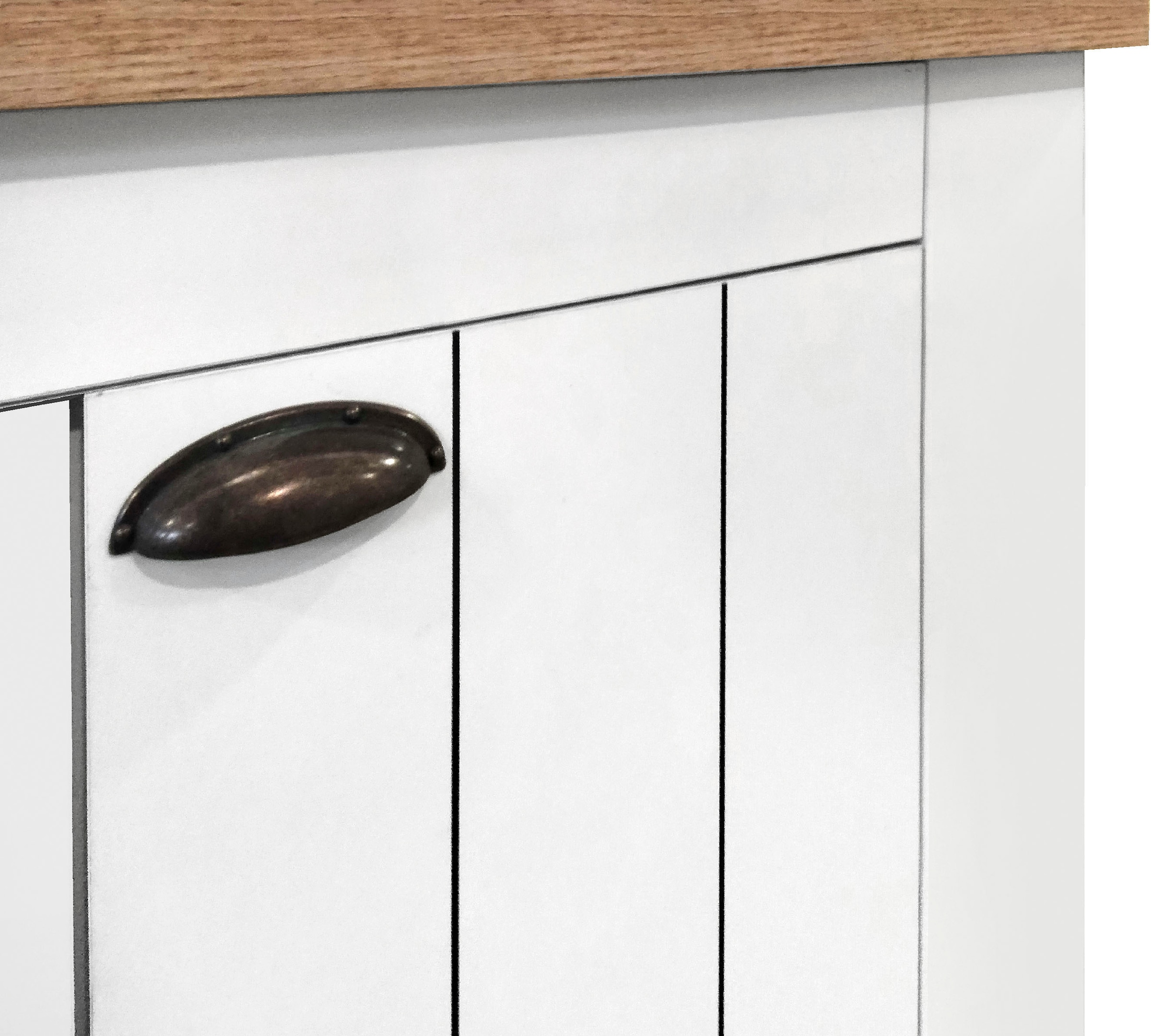 INOSIGN Schuhschrank »FIGO, Made in Italy – Schuhkommode,Schuhregal für ca. 60 Paar Schuhe«, (1 St.), 6-Türig, Siebdruck-dekorative Fräsungen, 20 Fächer, Höhe: 60 cm