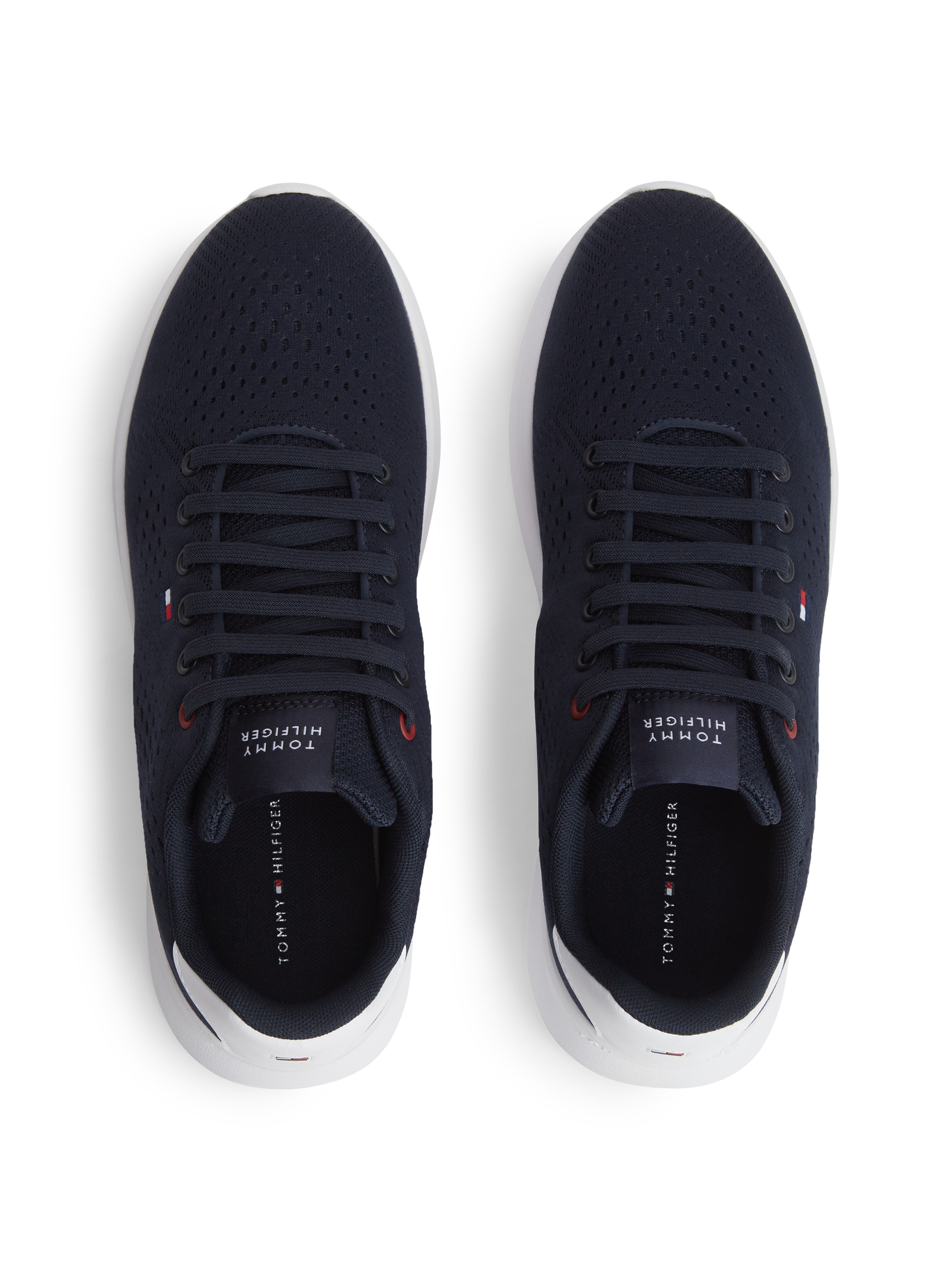 Tommy Hilfiger Sneaker »LIGHTWEIGHT RUNNER KNIT«  Freizeitschuh, Halbschuh, Schnürschuh mit seitlicher Logo-Flagg