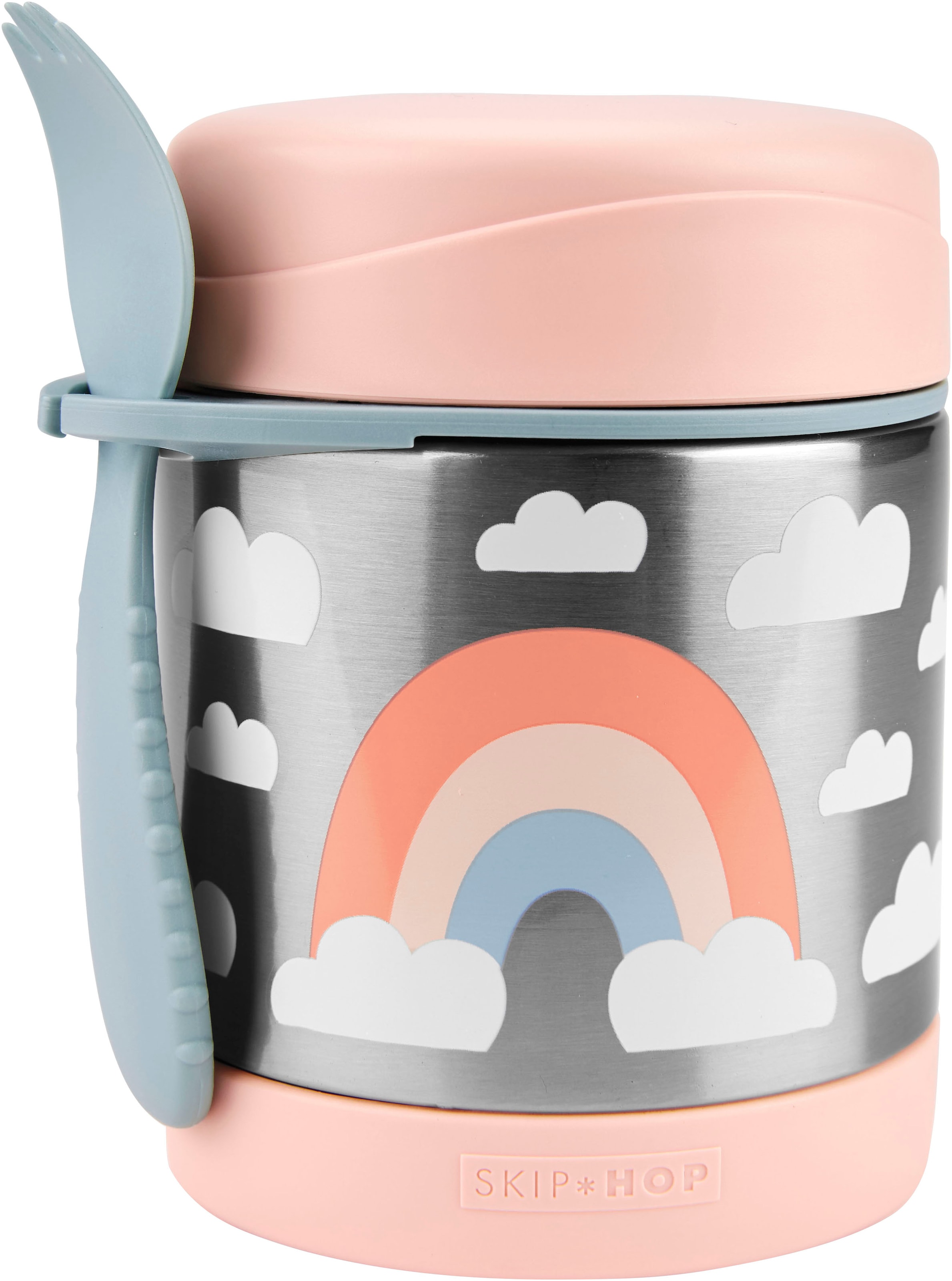 Skip Hop Thermobehälter »Spark Style Edelstahl Warmhaltebehälter, Regenbogen«, (2 tlg.), mit Multibesteck