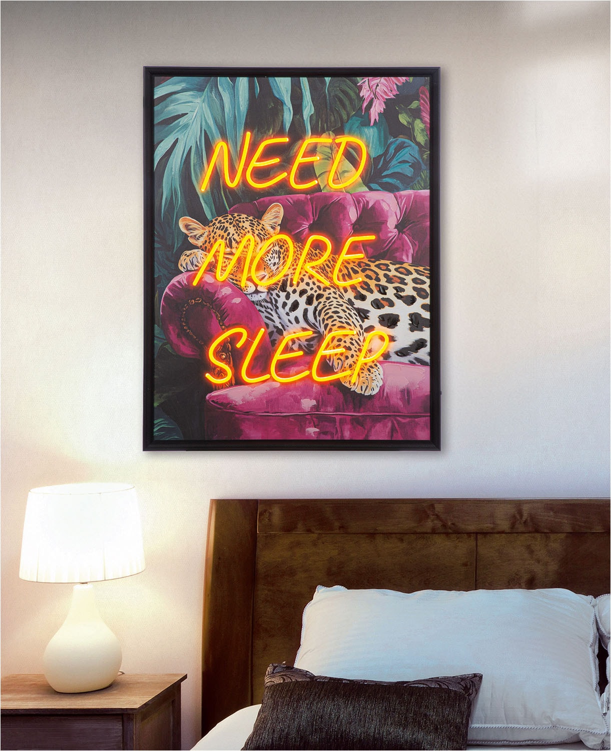 GILDE Holzbild »Bild rechteckig Need more sleep« Tiere 1 Stk. tlg.