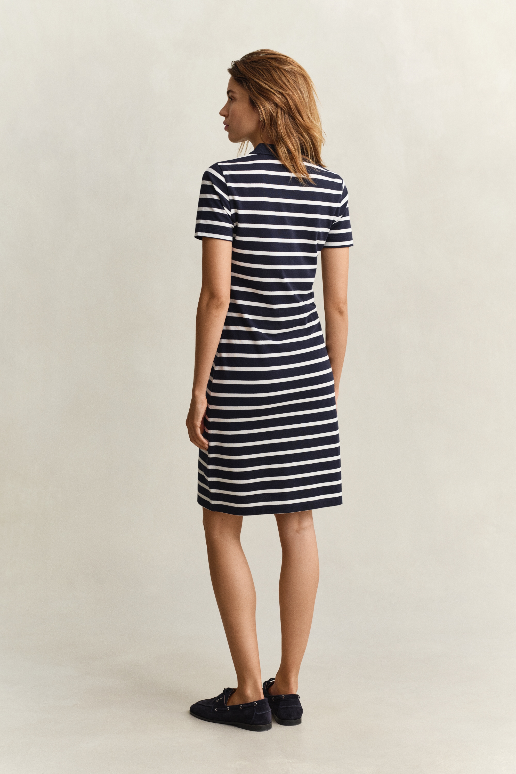 Gant Polokleid »SLIM STRIPED PIQUE POLO« Ohne Tasche Slim fit mit Polokragen