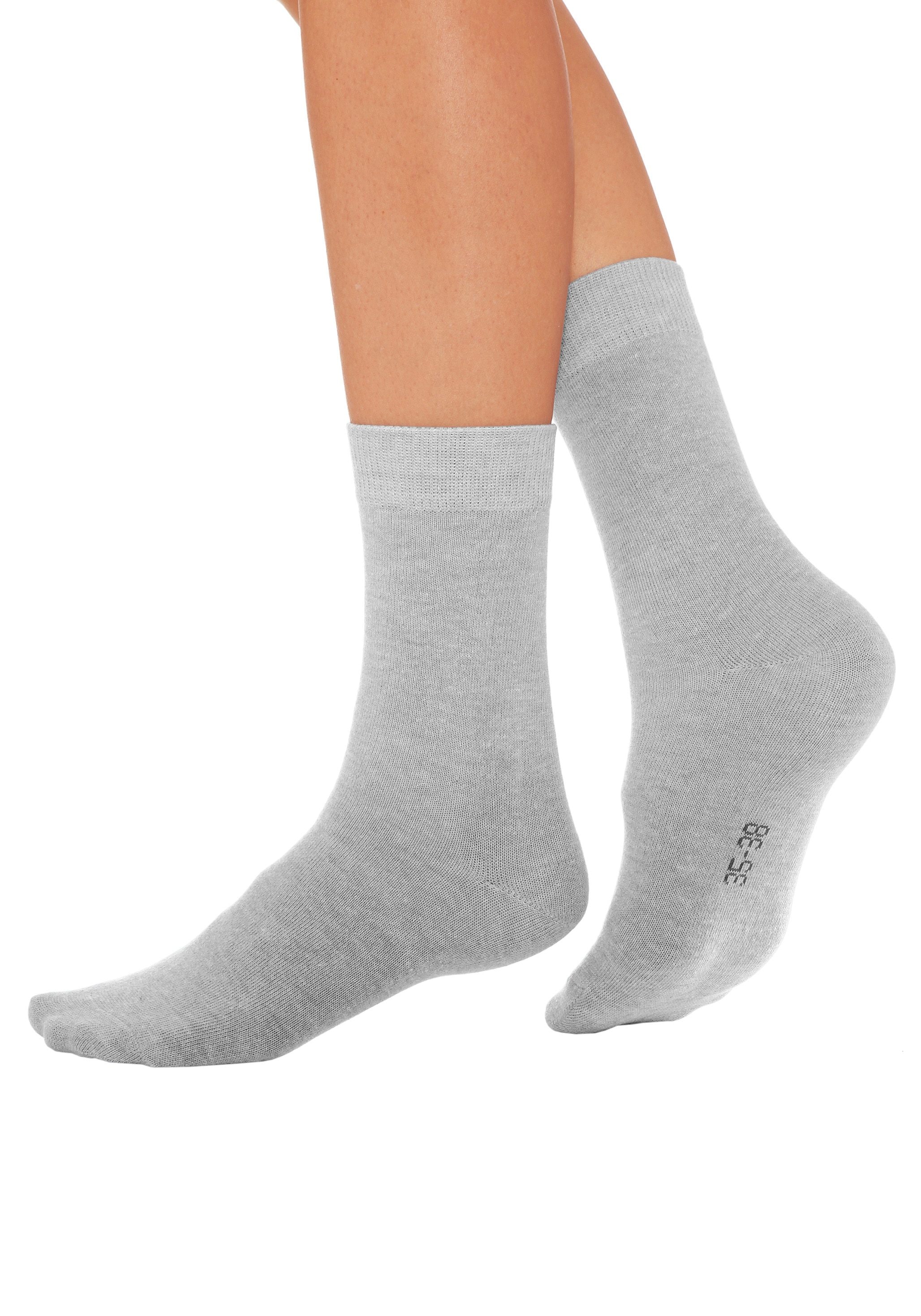 Lavana Basicsocken, (Set, 7 Paar), mit druckfreiem Bündchen