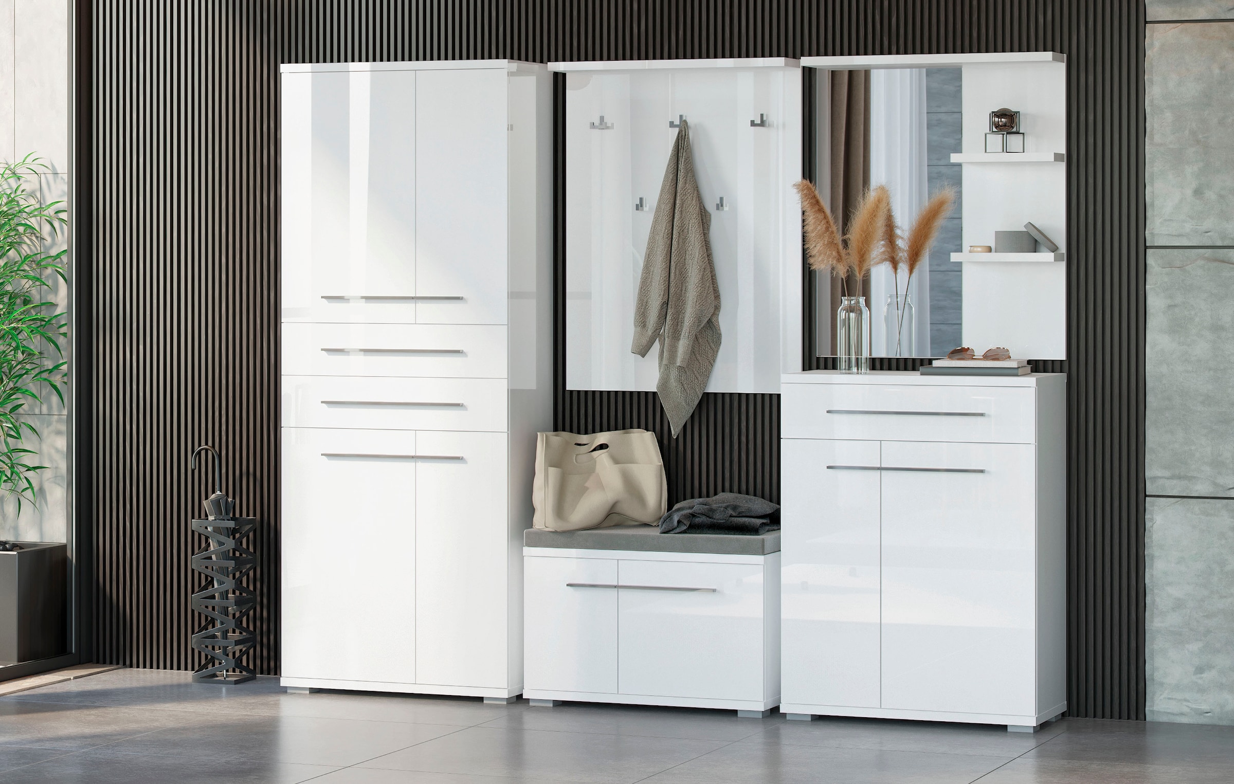 Places of Style Schuhschrank »Piano«, UV lackiert, hochglänzend, Soft-Close Funktion