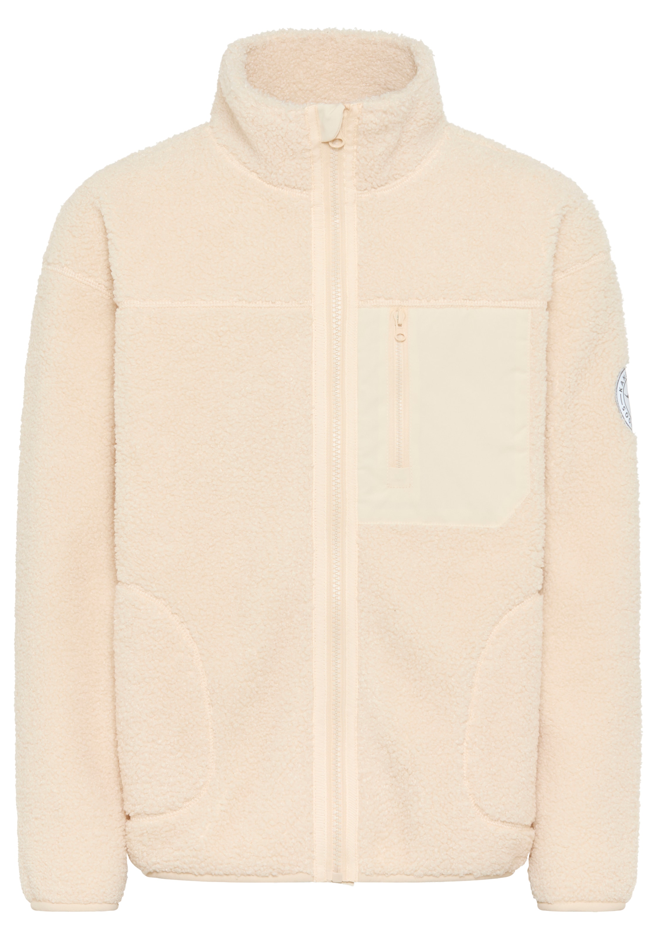 KangaROOS Sweatjacke »Kuschel-Jacke mit reflektierendem Badge«, Weicher Teddyplüsch