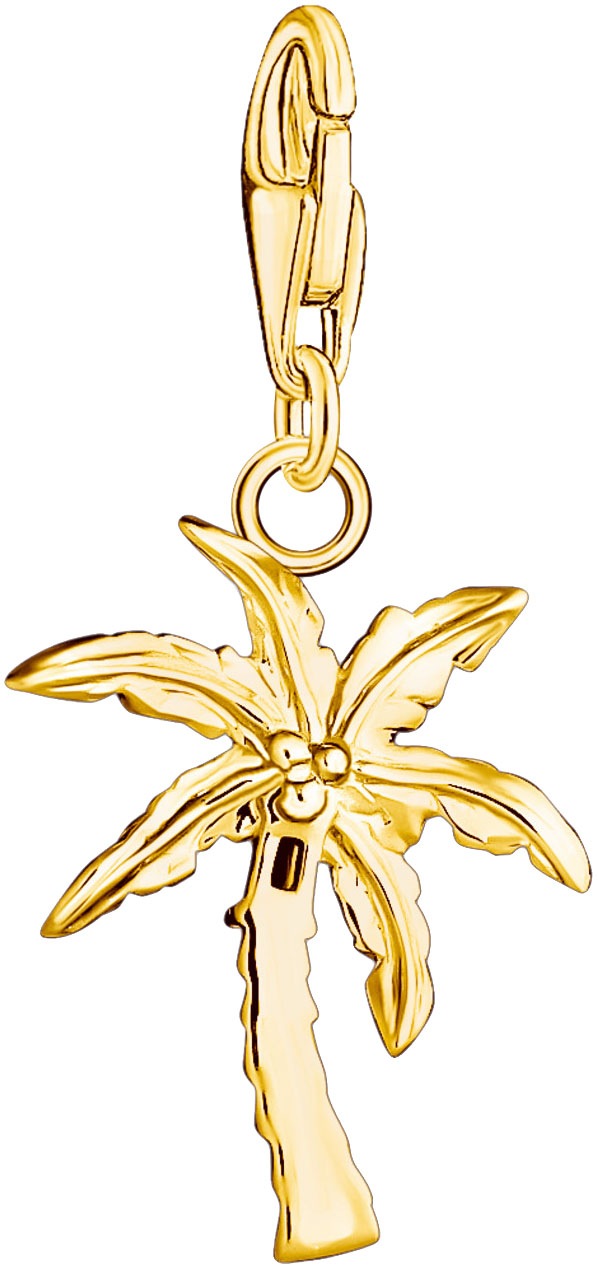 THOMAS SABO Charm-Einhänger »Palme, 1934-488-7«, mit Glas-Keramik Stein, Korund (synth.), Zirkonia (synth.)