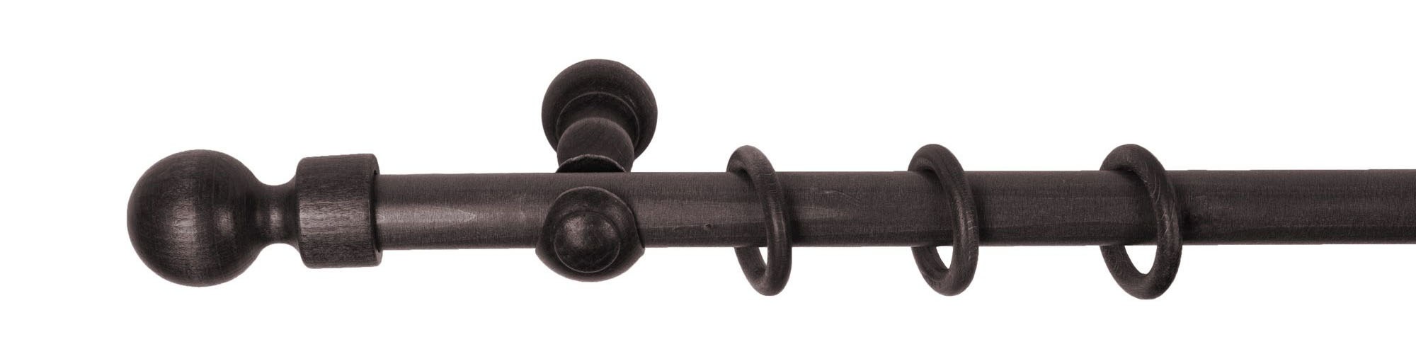 SN DECO GROUP Gardinenstange »Giro«, 1 läufig-läufig, Fixmaß, 28 mm, Holz, verschiedenen Längen und Farbe, Komplettset