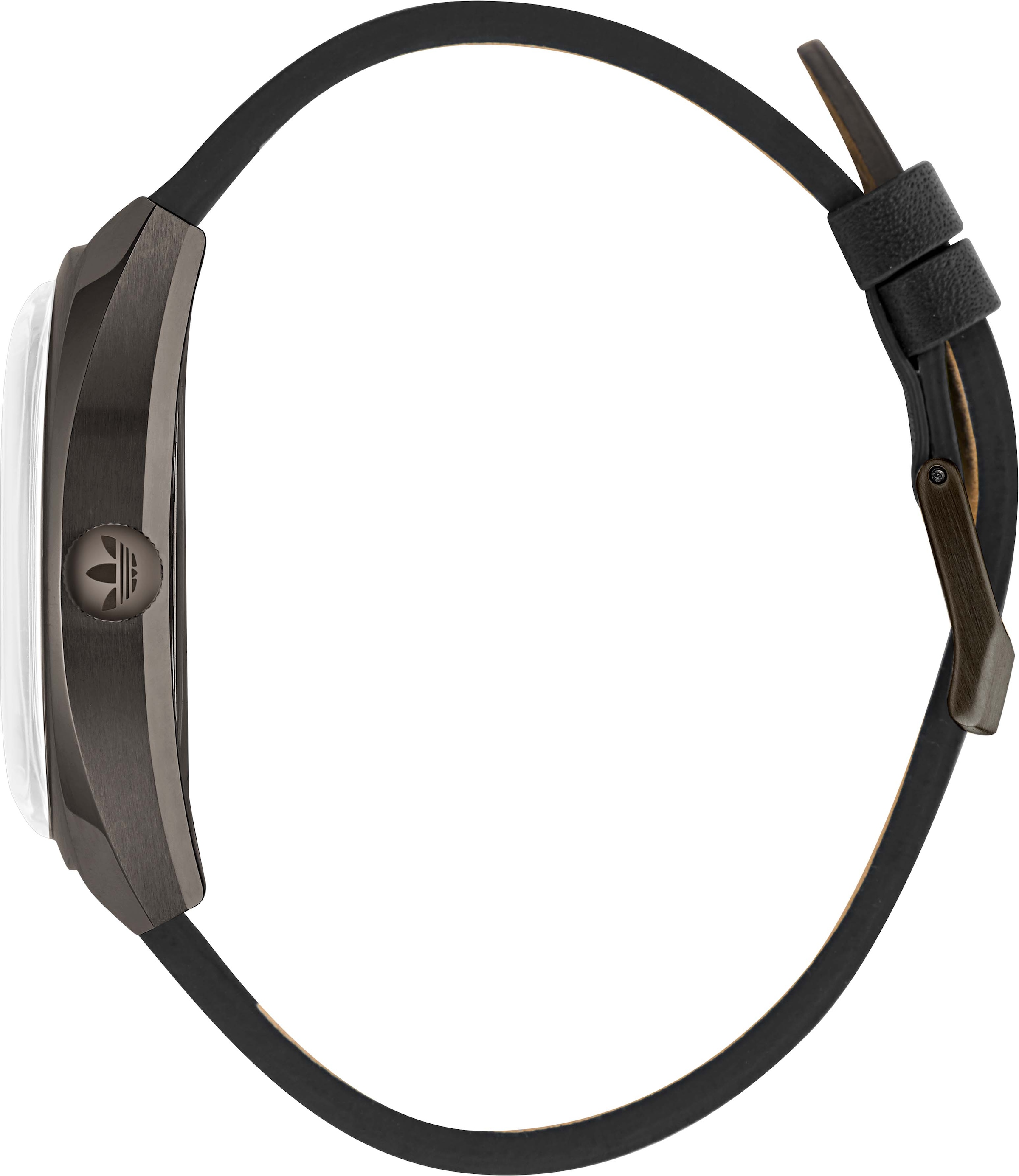 adidas Originals Quarzuhr »EDITION ONE«, Armbanduhr, Damenuhr, Herrenuhr, unisex, analog, Lederarmband