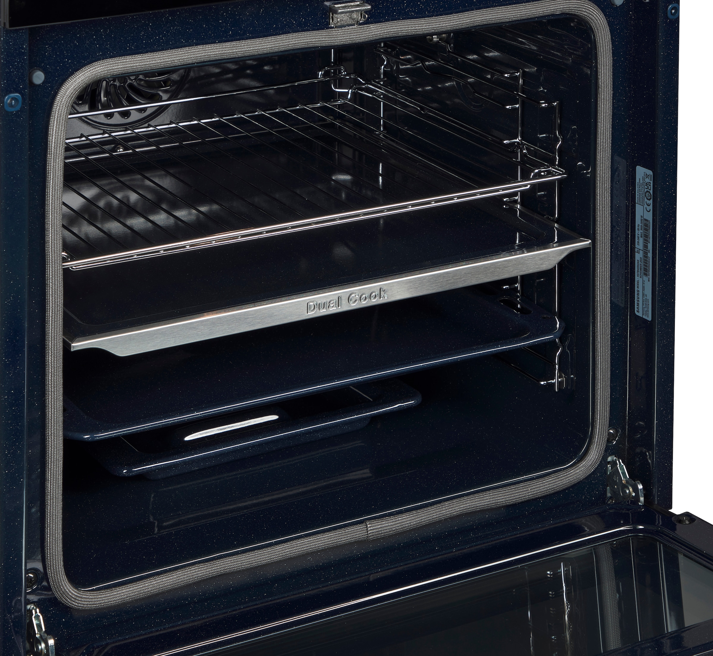 Samsung Einbaubackofen Serie 4 »NV7B45502AK/U1« mit Pyrolyse-Selbstreinigung Dual Cook Flex – Ein Ofen. Zwei Garräume. Flexible Tür.