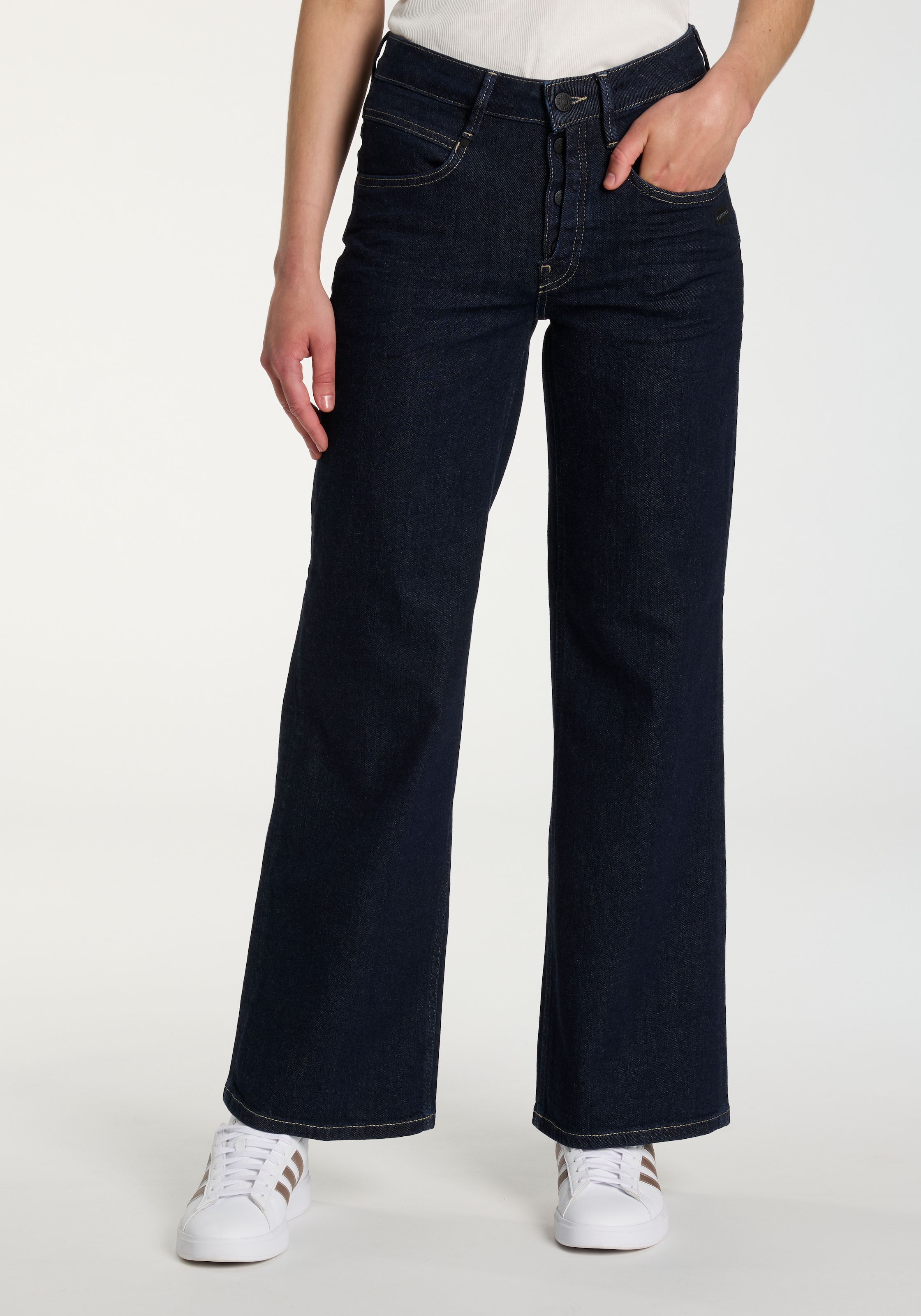 GANG Weite Jeans »94MEDINA WIDE«, mit Knopfverschluss