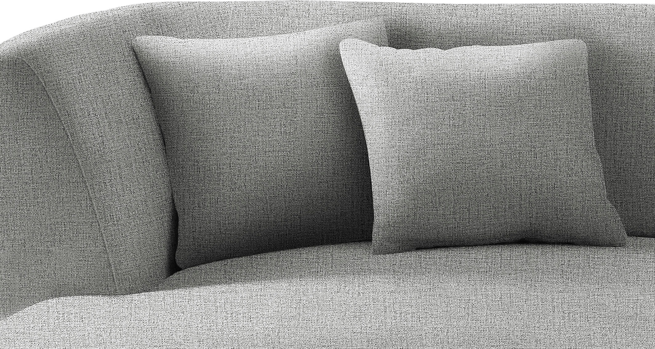 INOSIGN Ecksofa »Colori L-Form«, Holzfußfarbe wählbar, inkl. 4x Zierkissen
