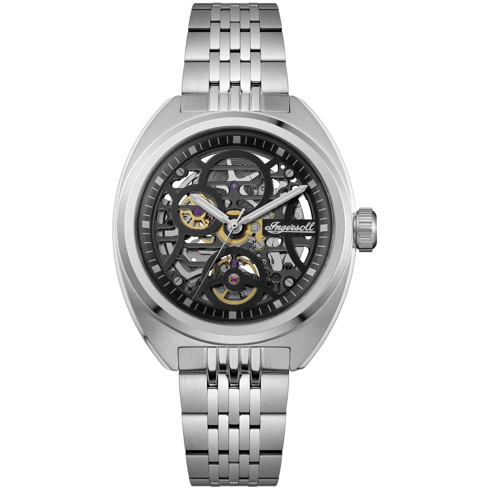 Ingersoll Automatikuhr »The Wrangler« Armbanduhr, Herrenuhr, Mechanische Uhr, Edelstahlarmband, analog