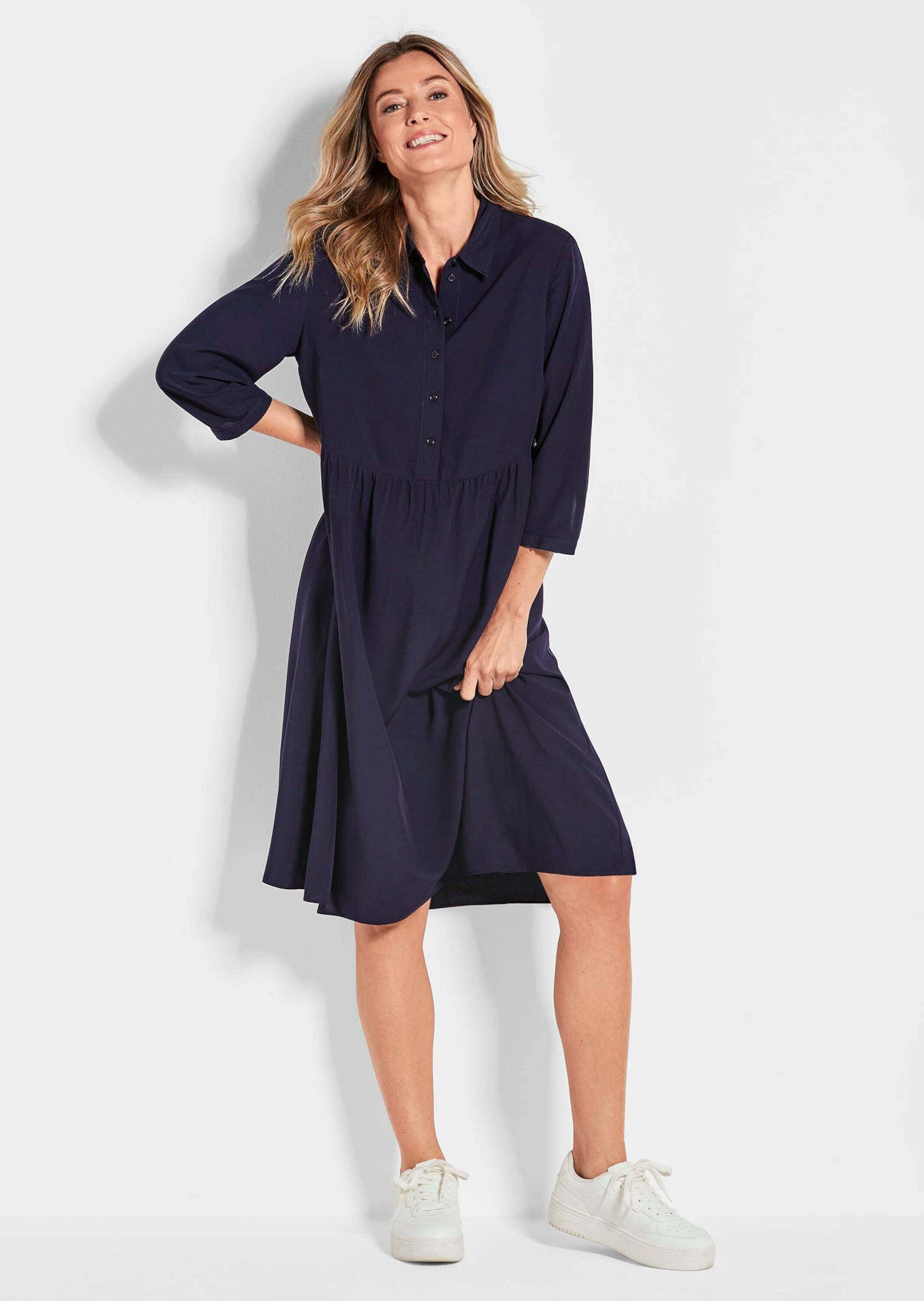 GOLDNER Blusenkleid »Elegantes Sommerkleid mit Knopfleiste«