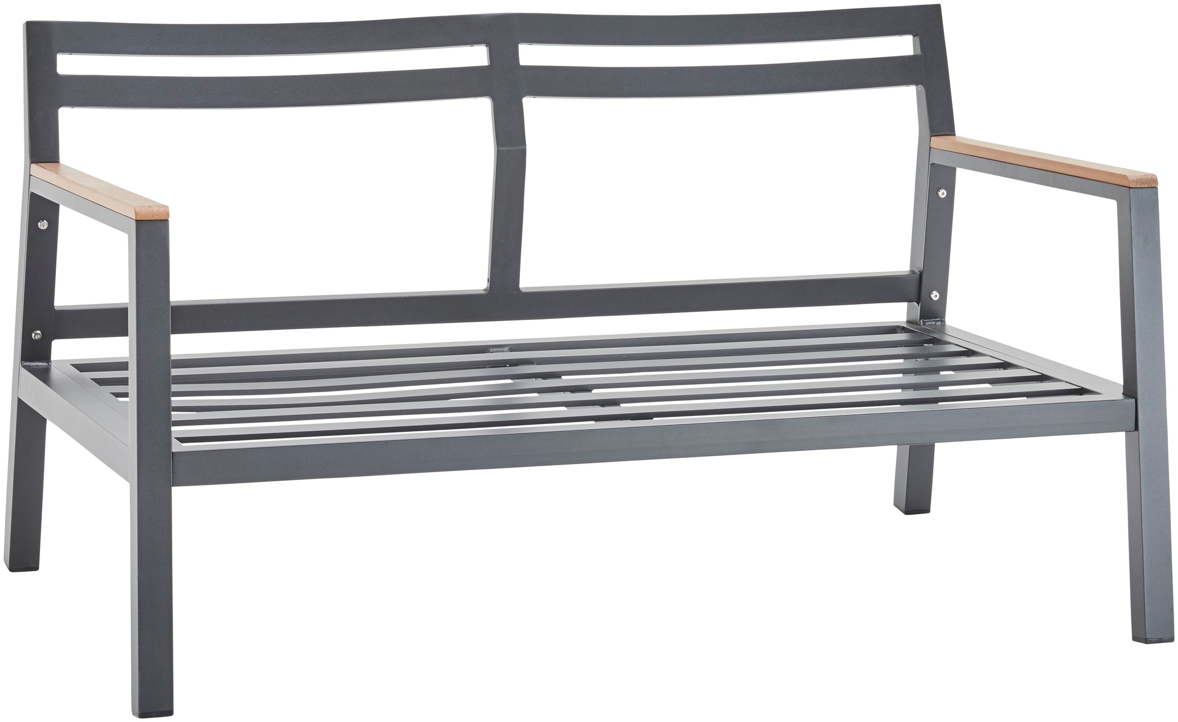 KONIFERA Gartenlounge-Set »Stockholm«, (Set, 12 tlg., 2x Sessel, 1x 2er Bank, 1x Tisch 100x60x46 cm), Inkl. Auflagen