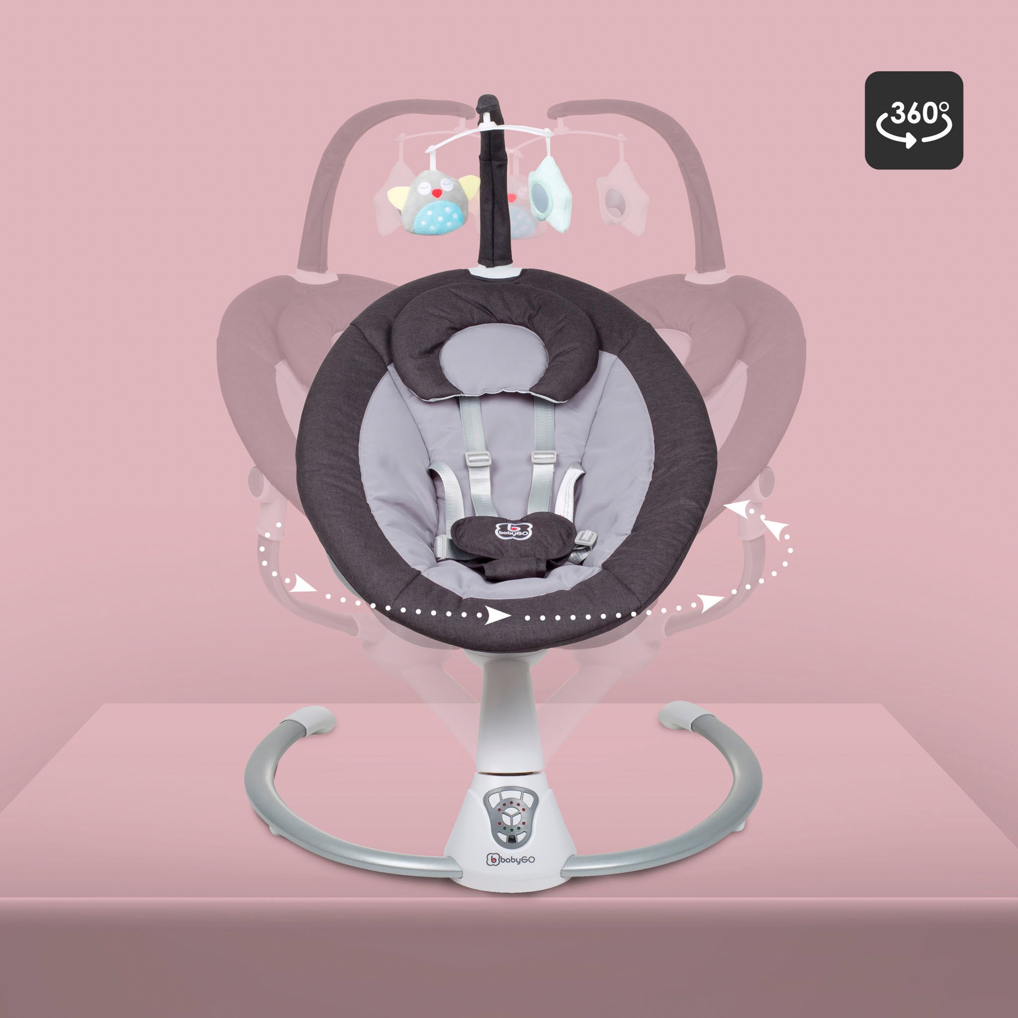 BabyGo Babywippe »Homey«, bis 9 kg, mit Schaukelbewegungen und Sound