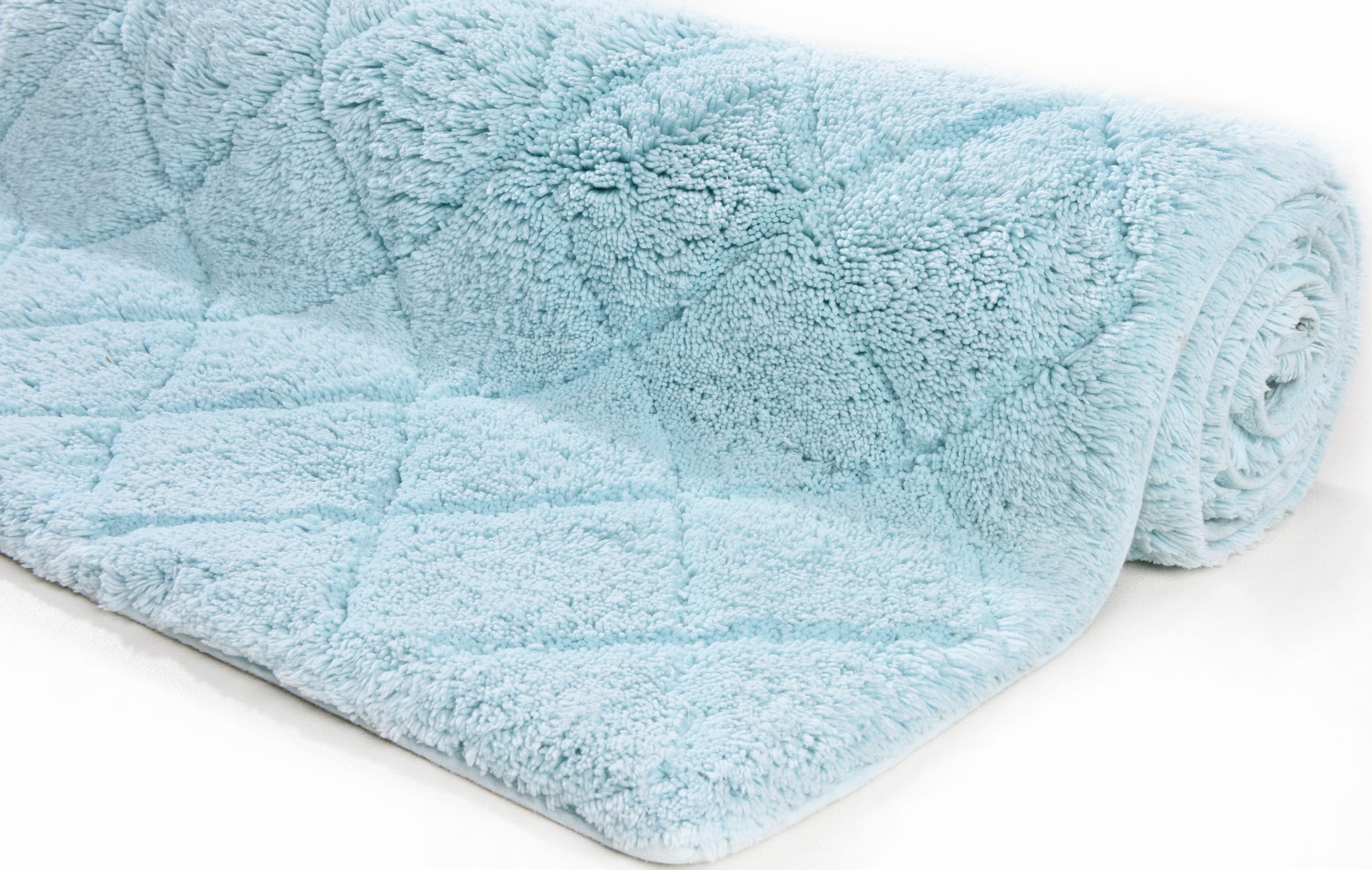 TOM TAILOR HOME Badematte »Cotton Diamond« Höhe 20 mm rutschhemmend beschichtet fußbodenheizungsgeeignet | strapazierfähig Uni Farben, Pastell Farben, Rauten, reine Baumwolle, weich & kuschelig