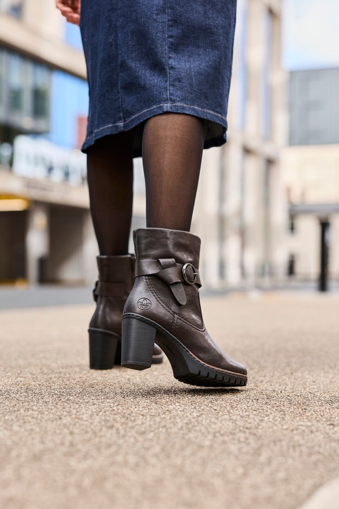 Rieker Stiefelette  Ankleboots, Blockabsatz, mit Reißverschluss