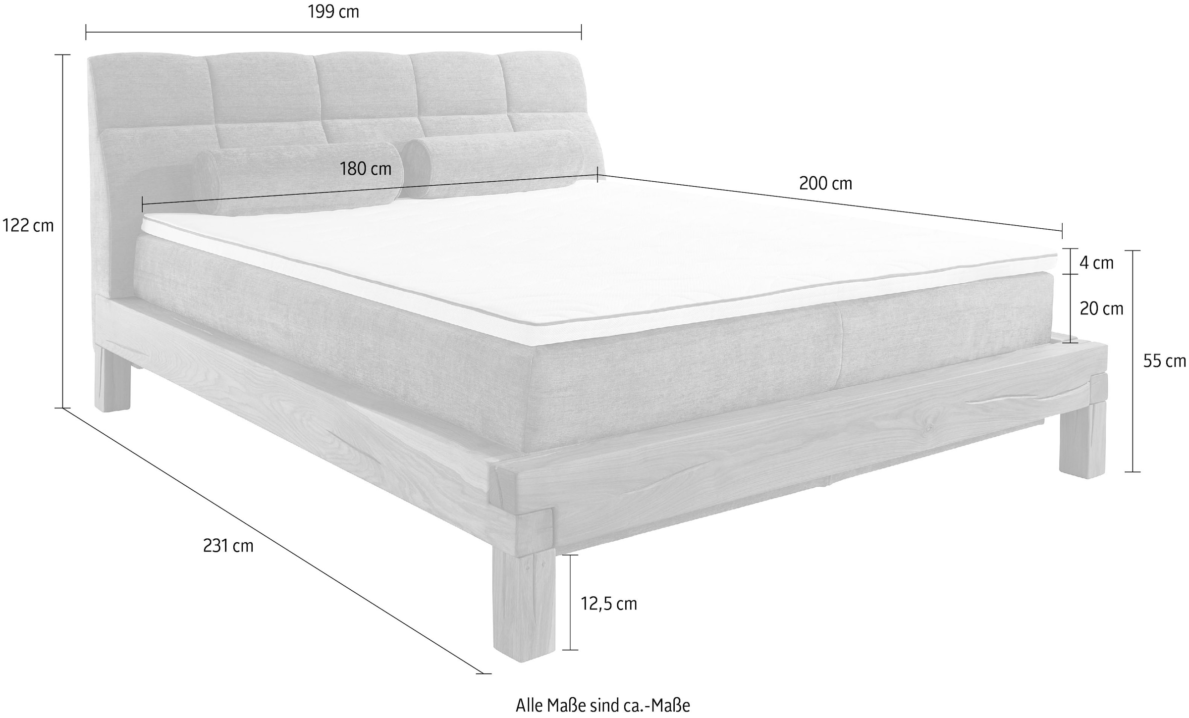 Home affaire »Villads« Liegefläche: 180/200 cm, Inside-Boxspring-Unterbau, recycelte Stoffe