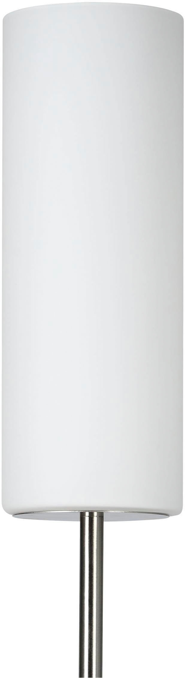 EGLO Stehlampe »Troy 3 Stehlampe, Stahl, Glas satiniert weiß, E27, inkl. Trittschalter« E27 1 Stk. Stehleuchte - H153 x Ø10,5 cm - nickel-matt - 1X40W exkl.