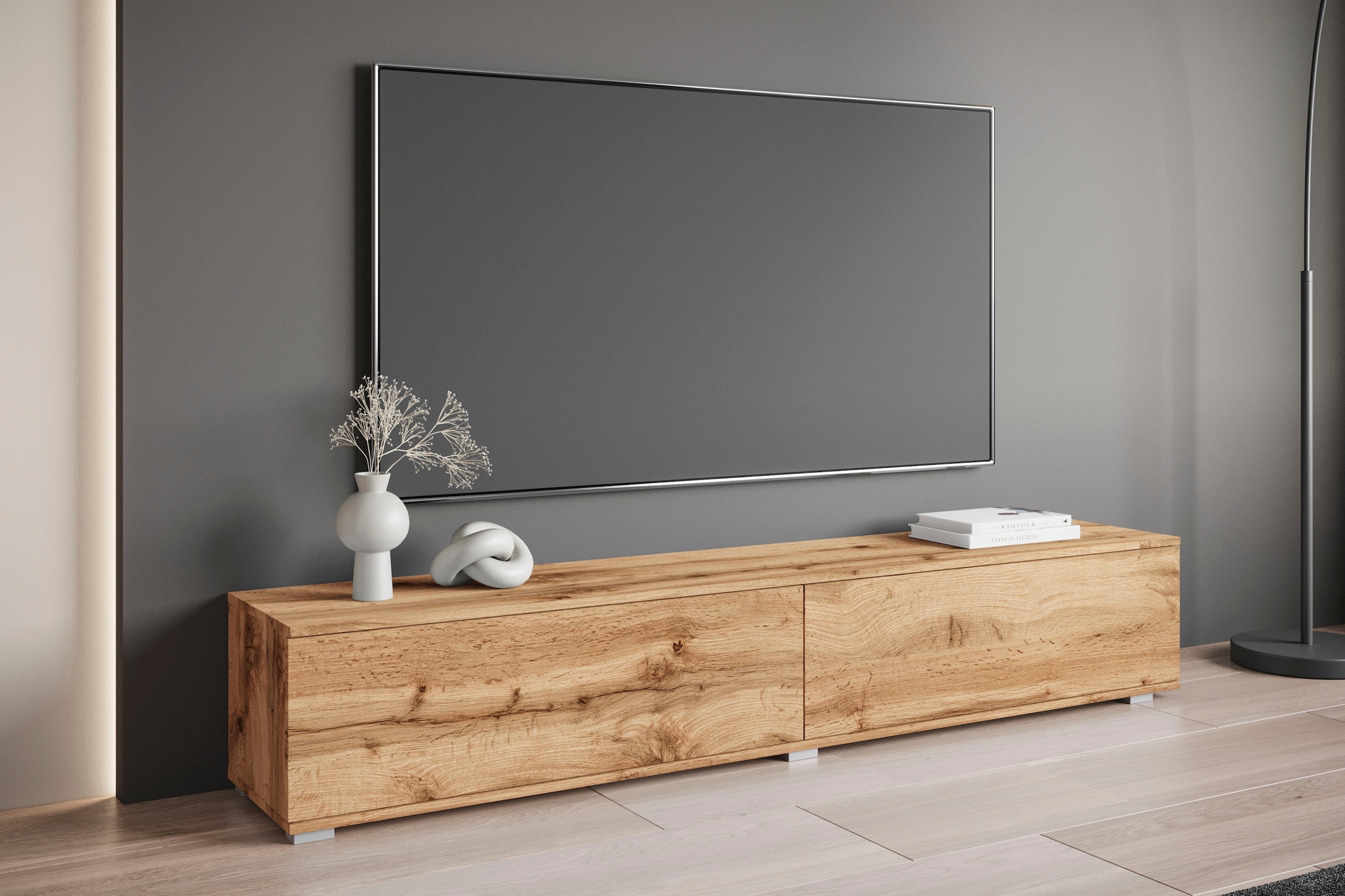 OTTO home Lowboard »Kenia« 1 Stk. tlg. 2 Klappen – flexibel hängend oder stehend montierbar