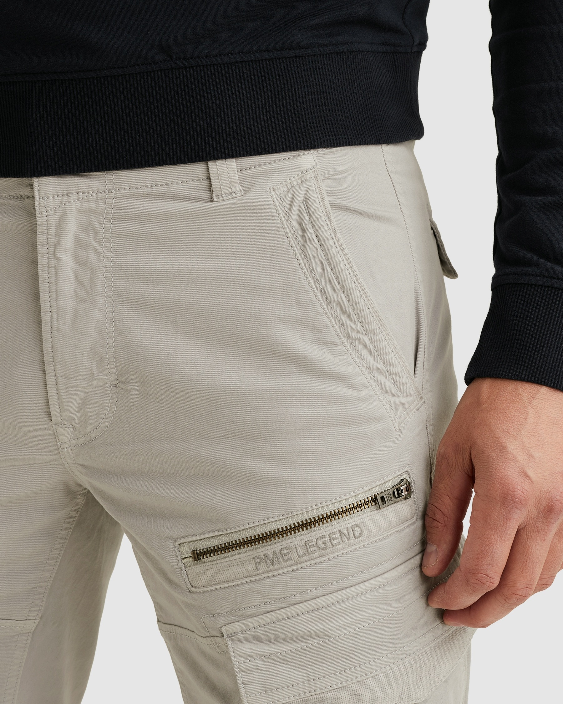 PME LEGEND Cargohose »Nordrop Stretch Twill«  mit Logo Stickerei
