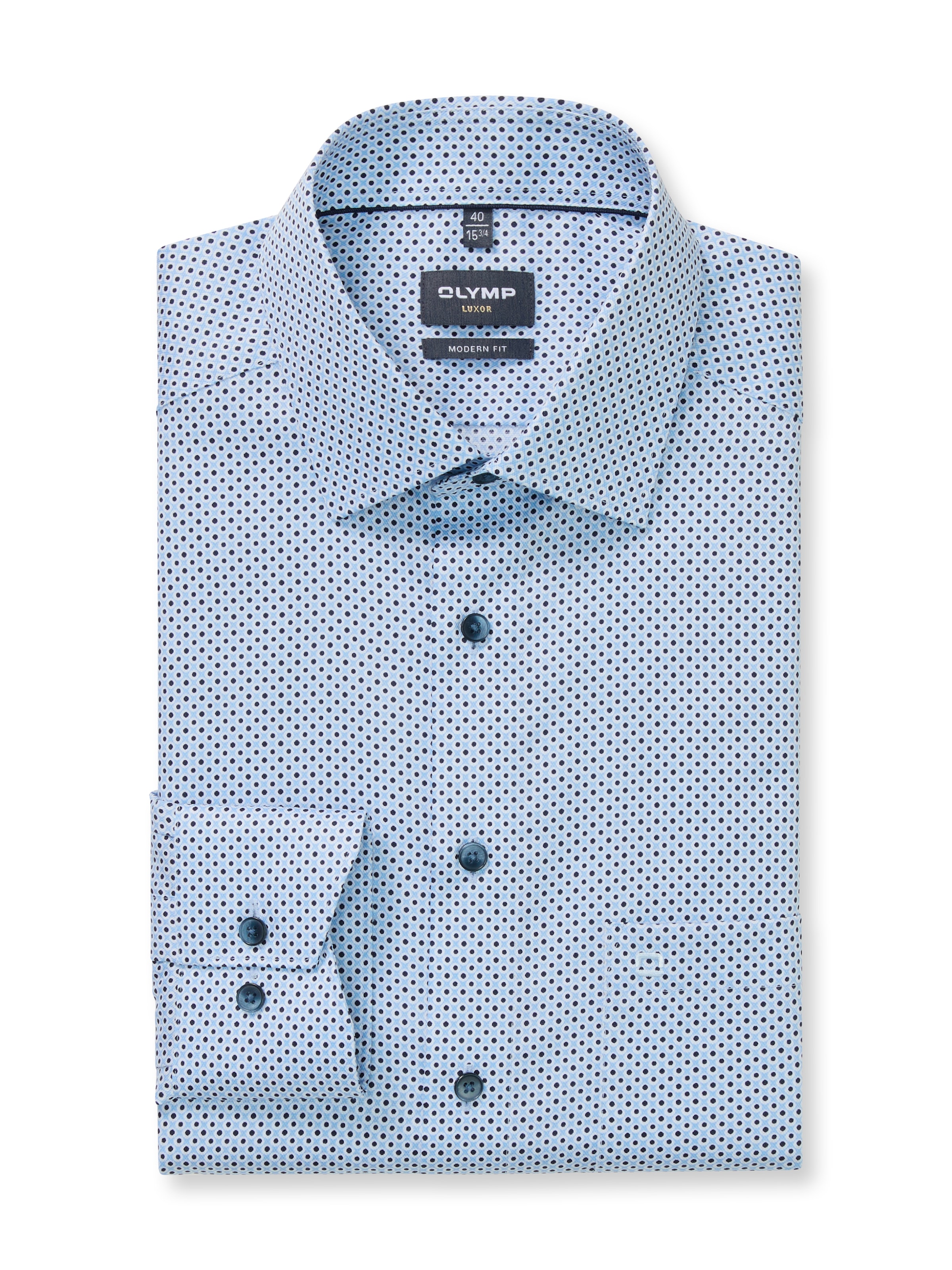 OLYMP Langarmhemd »Luxor« Businesshemd, comfort fit, New-Kentkragen, extra langer Arm