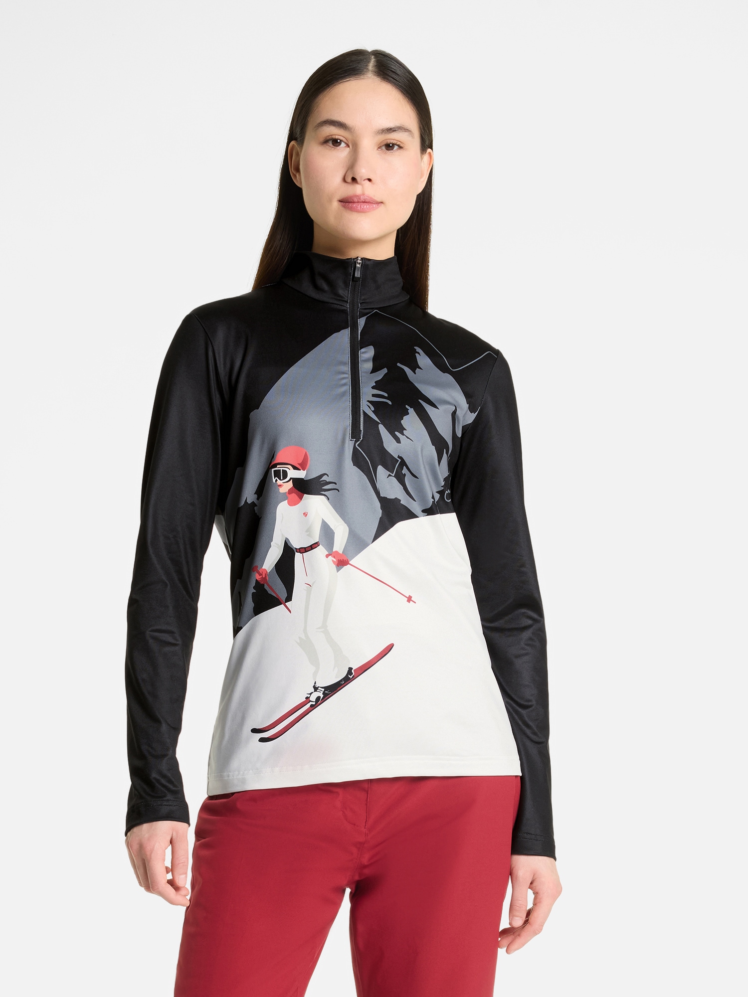 Ziener Sweatshirt »JAILA-Z DAMEN«, Stretchmaterial, wärmend, funktionell, halber Front-Reißverschluss
