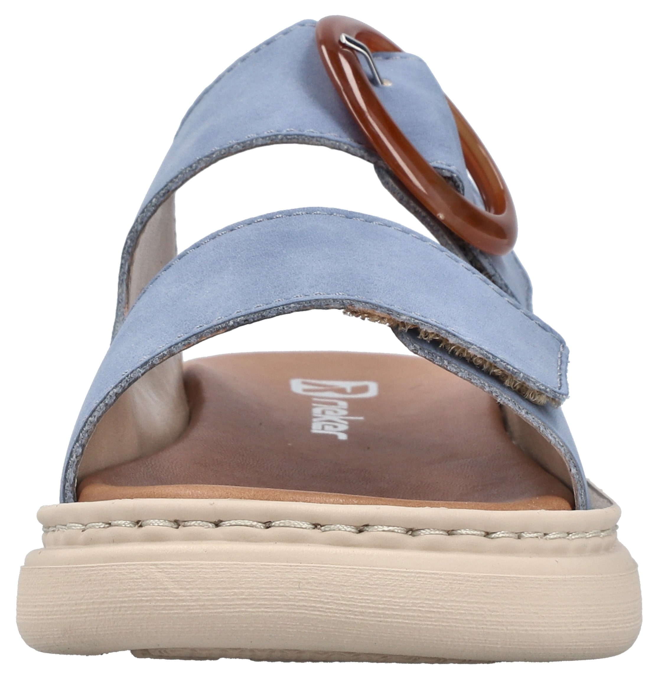 Rieker Pantolette  Sommerschuh, Hausschuh, Strandschuh mit Klettriemchen