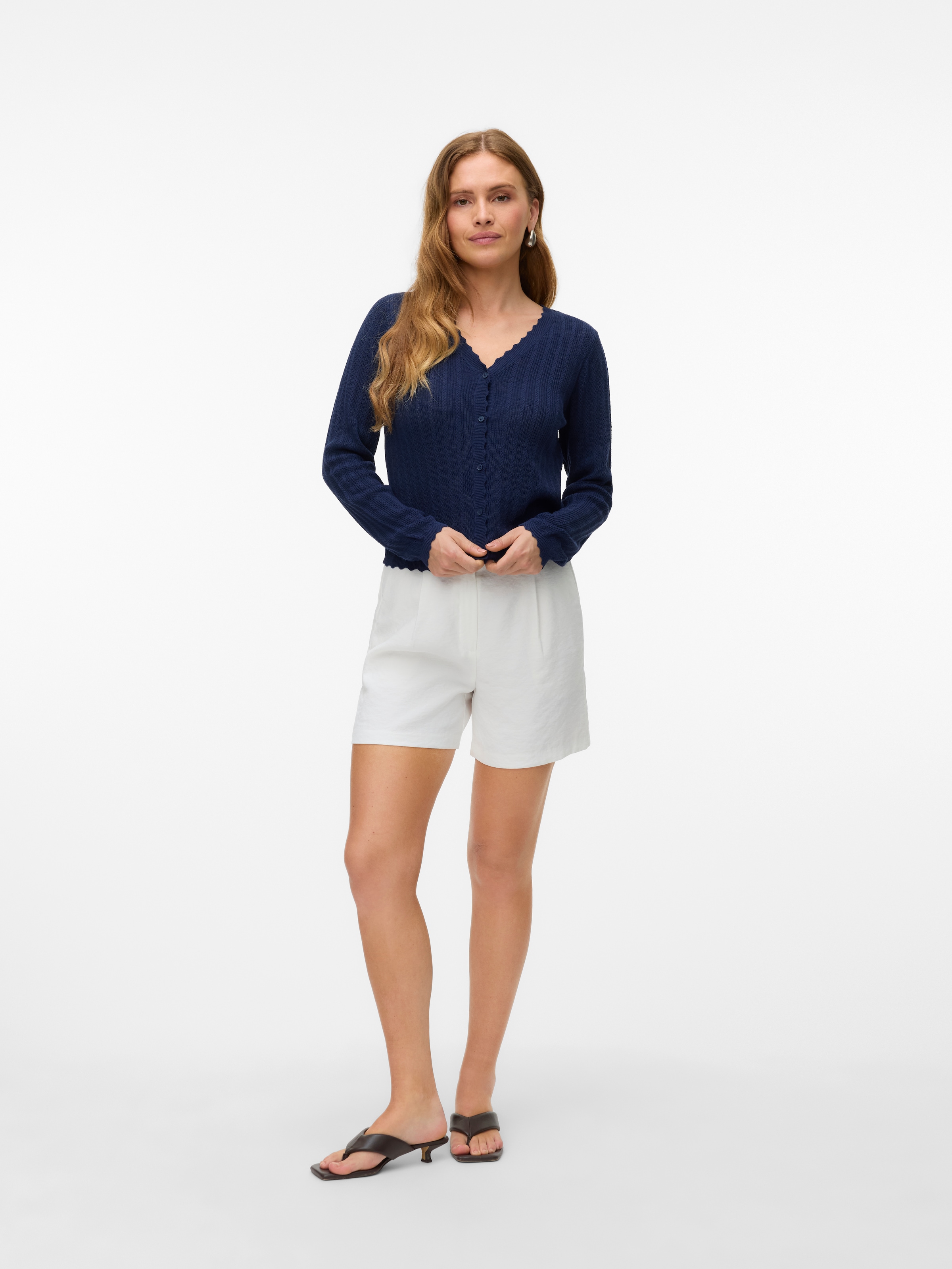 Vero Moda Strickjacke »VMLUXLIGHT POINTELLE LS V-NECK CARDIGAN«