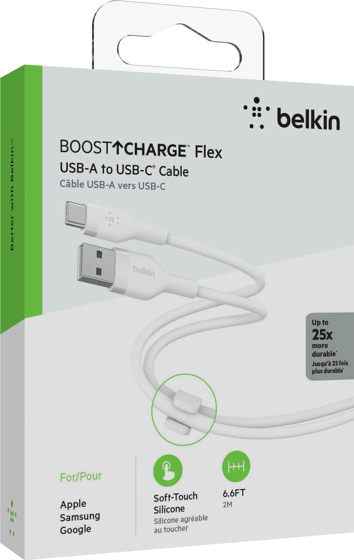 Belkin Smartphone-Kabel »Boost Charge Flex USB-A/USB-C Kabel«, USB-C, USB Typ A, 200 cm