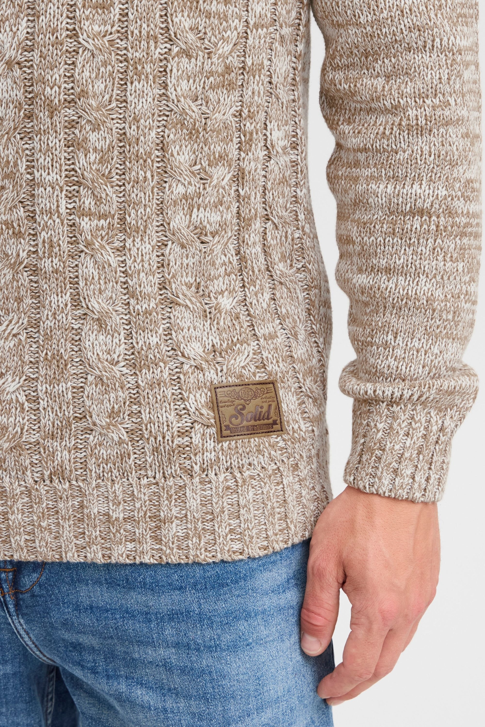 !Solid Strickfleece-Pullover »Strickpullover SDPhilemon«