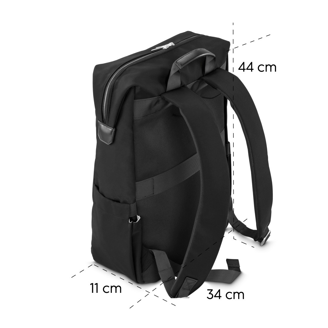 Hama Laptoprucksack »Laptoprucksack (bis 41 cm (16,2“), wasserabweisend, gepolstert, 15 l)« extralanger Reißverschluss, Fach für Wertsachen