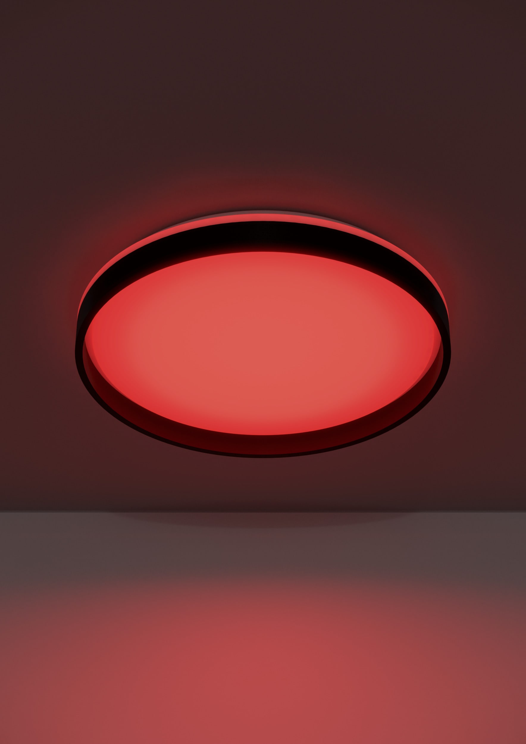 EGLO LED Deckenleuchte »MOSCHETTINO-Z Deckenlampe, Disco-Modus, ZigBee 3.0, Wohnzimmerlampe« LED-Modul 1 Stk. RGB | warmweiß - kaltweiß Fernbedienung inkl., App / Sprachsteuerung Alexa, H:7,9cm x D:49,1cm