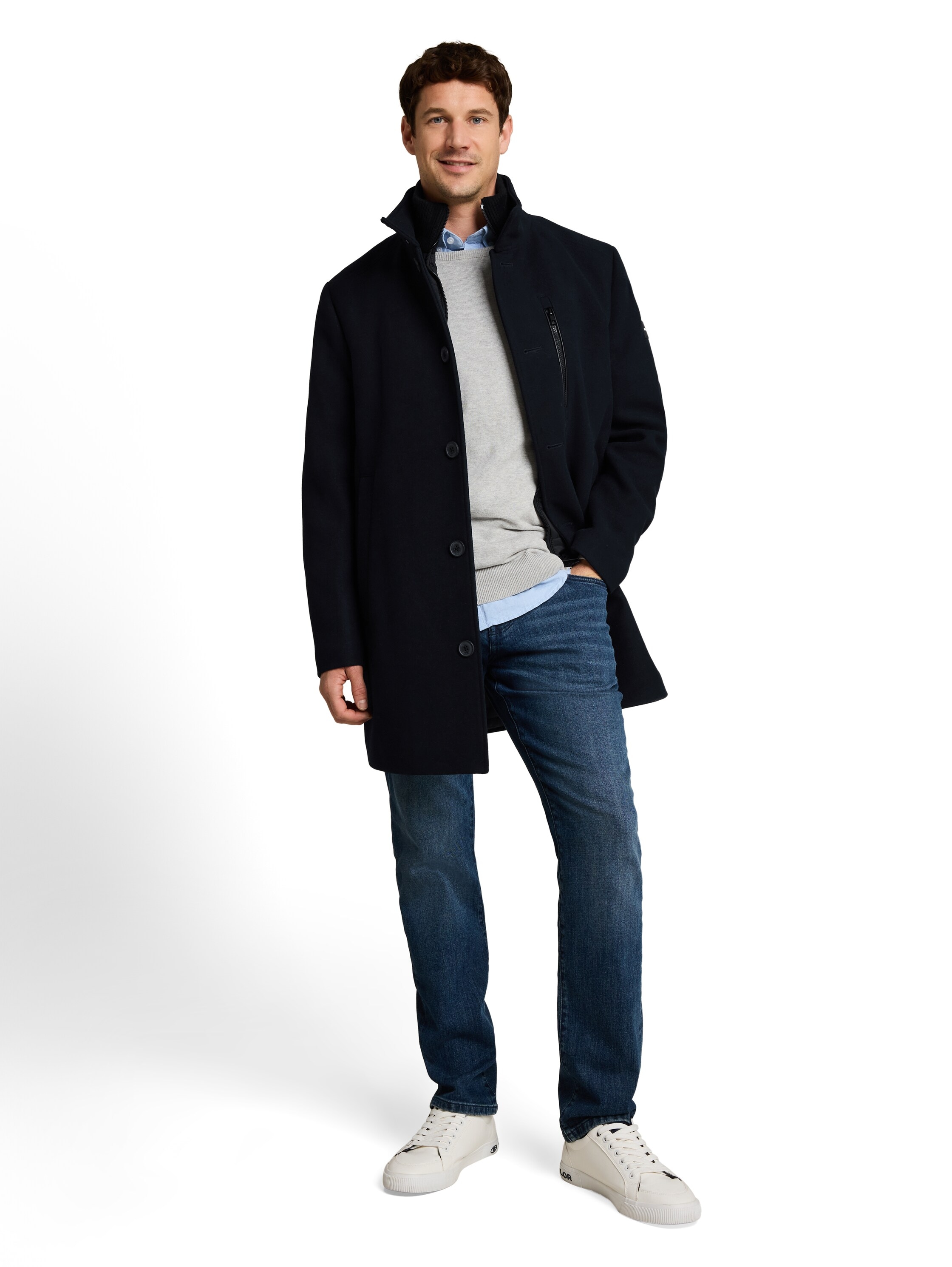 TOM TAILOR Wollmantel mit abnehmbarer Innenjacke