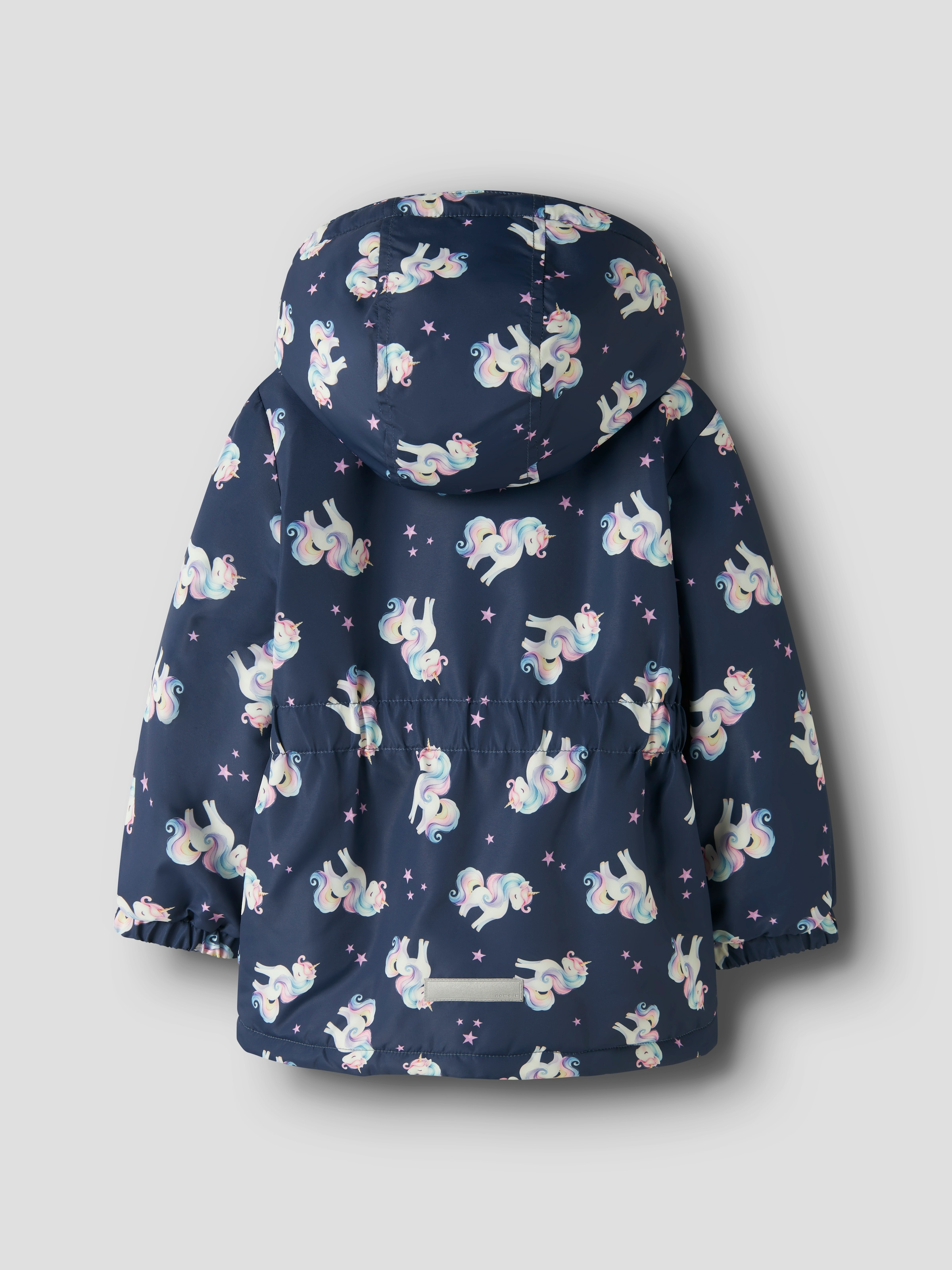 Name It Outdoorjacke »NMFMAXI JACKET PA AOP NOOS« mit Kapuze Kunstfaser, wasserabweisend, reflektierendes Detail