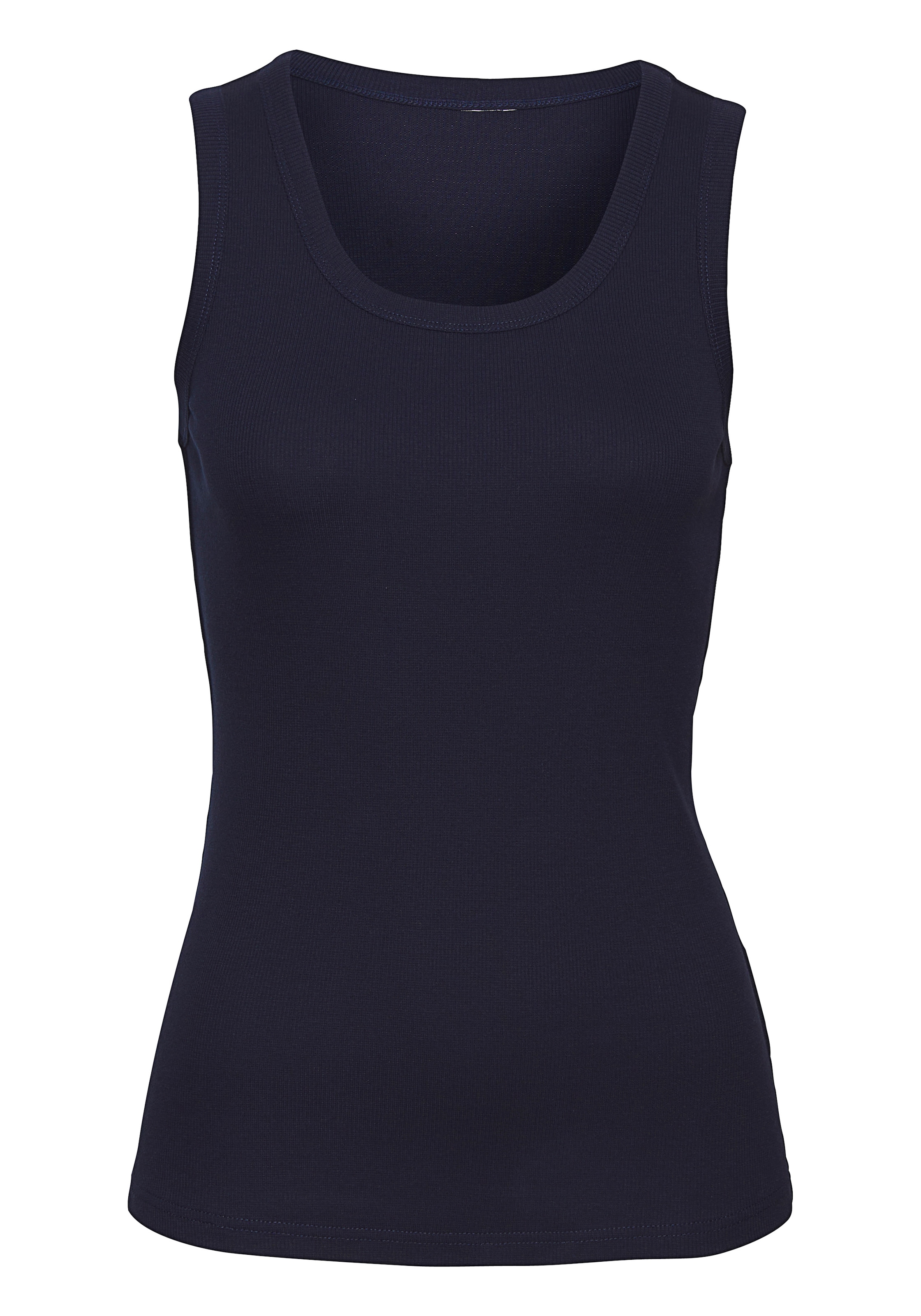 Vivance Tanktop »aus weichem Rippen-Jersey«, (2er-Pack)