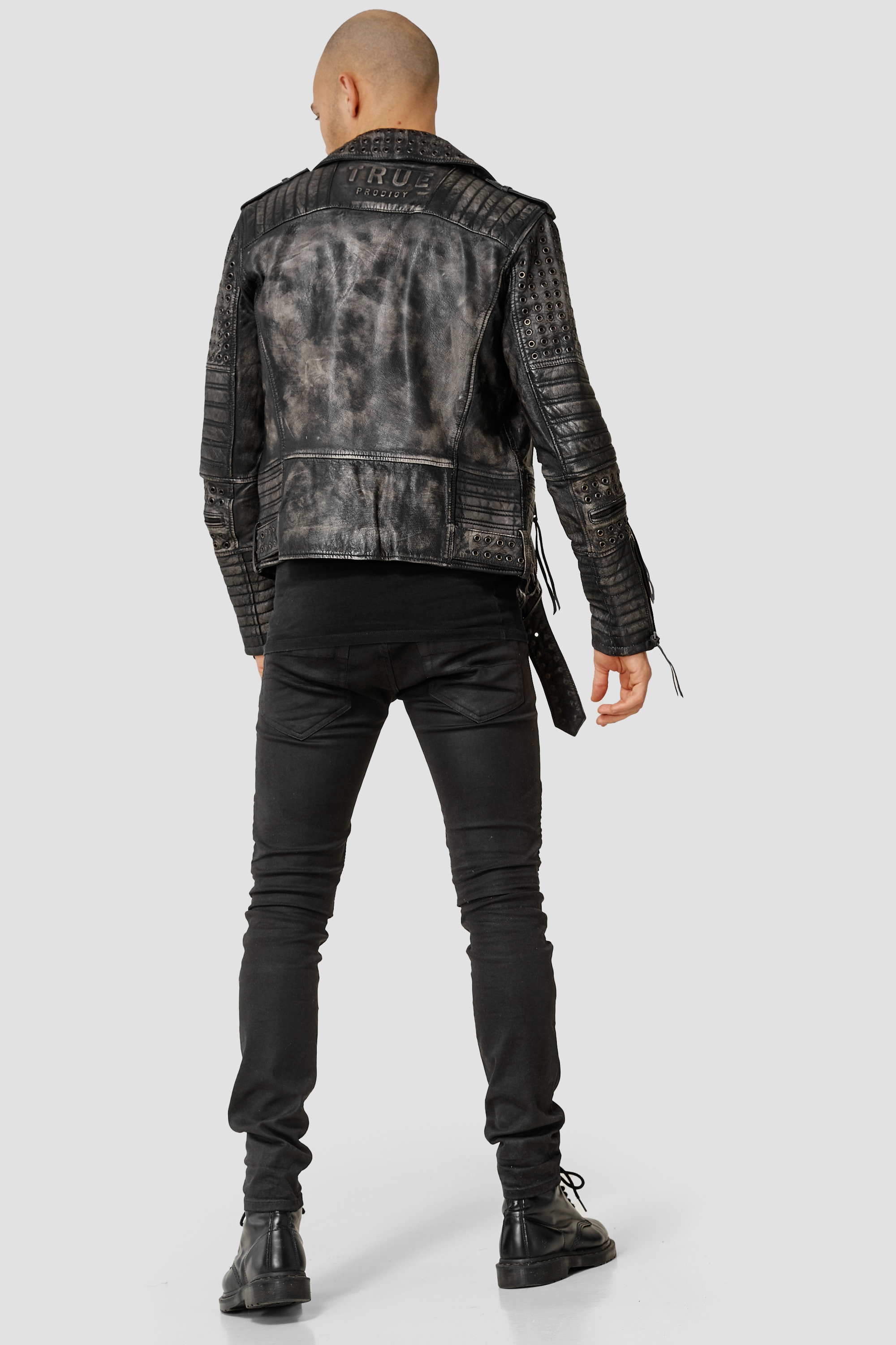 trueprodigy Lederjacke »Geralt mit Ösen und Waschung« ohne Kapuze