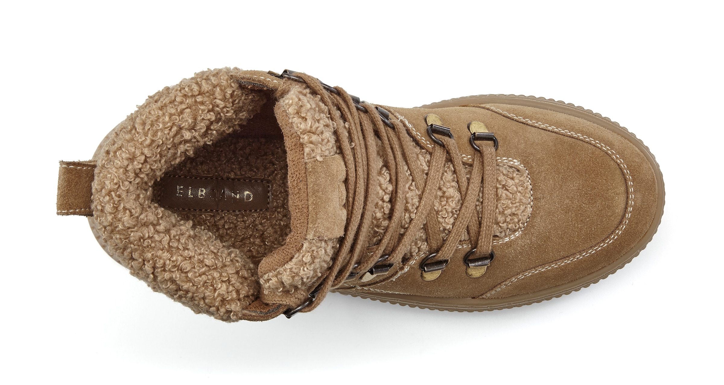 Elbsand Stiefelette »Stiefel, Boots, Winterboots, Lederstiefelette, Lederboots«  NEU aus hochwertigem Veloursleder mit Teddyfell und Plateausohle