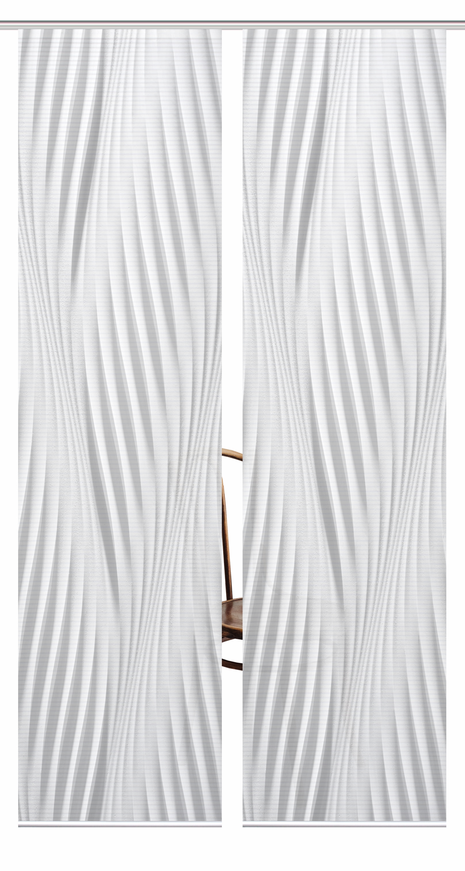 HOME in green Schiebegardine »RIWELO« Paneelwagen 2 Stk. tlg. SET DIGITALDRUCK,BAMBUSOPTIK RECYCELT