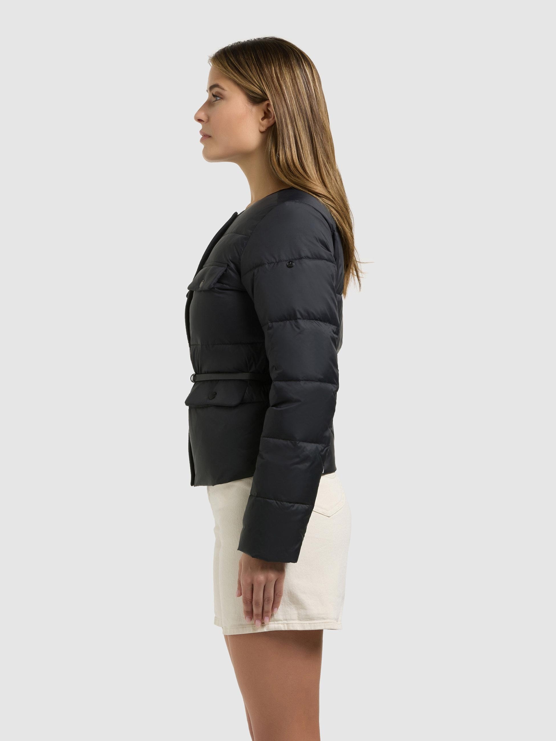 khujo Steppjacke »Steppjacke Cinnia« ohne Kapuze Elegante Damen Übergangsjacke mit Taillengürtel