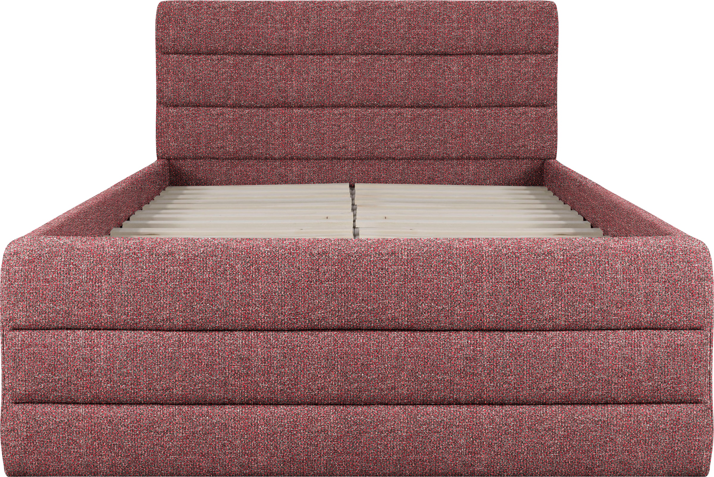 OTTO products Polsterbett »Merrit«, Quernaht im Kopf- und Fußteil, in 5 Breiten, auch in 220 cm Länge