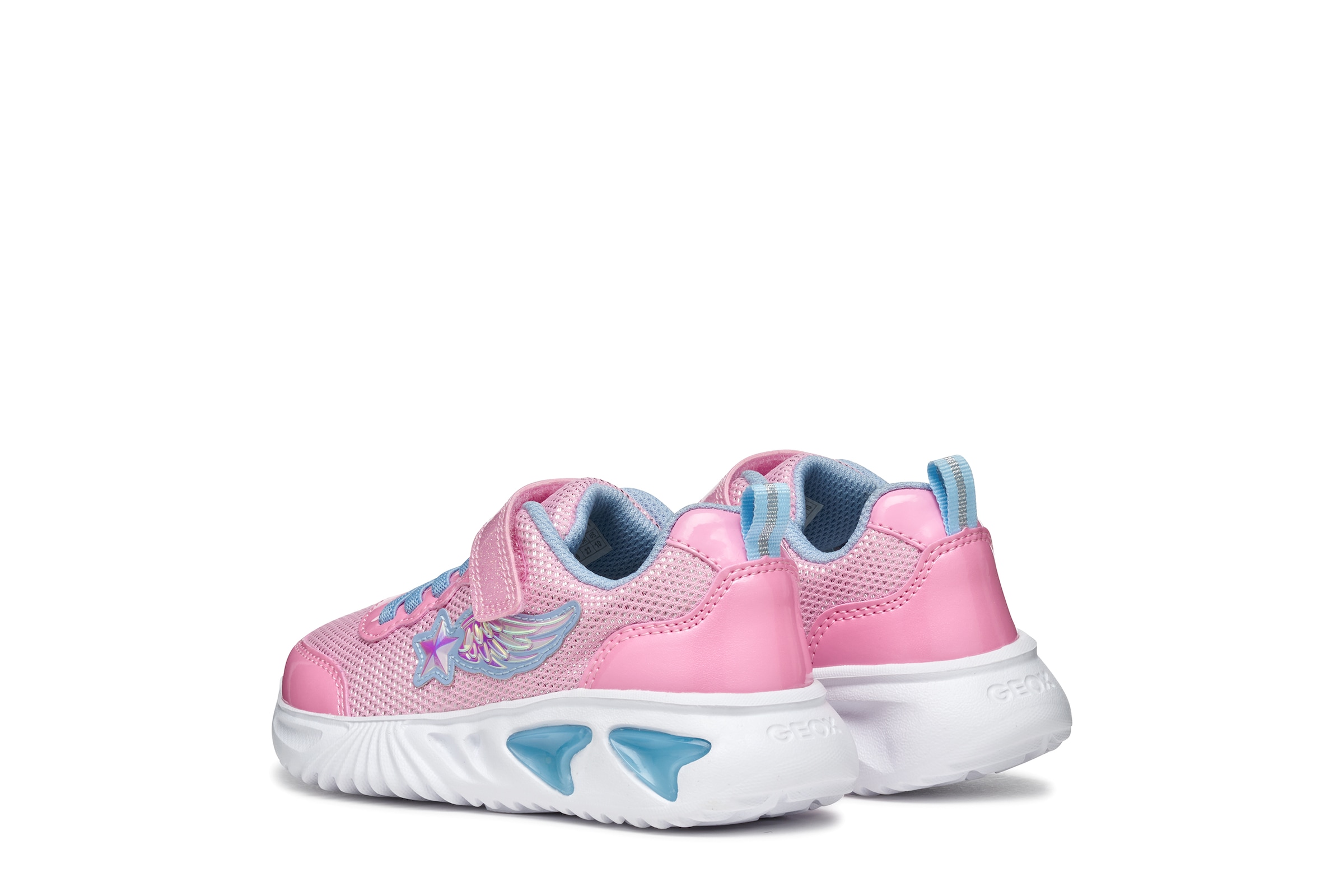 Geox Sneaker »J ASSISTER GIRL«  Halbschuh, Freizeitschuh mit Klettverschluss und Blinkfunktion
