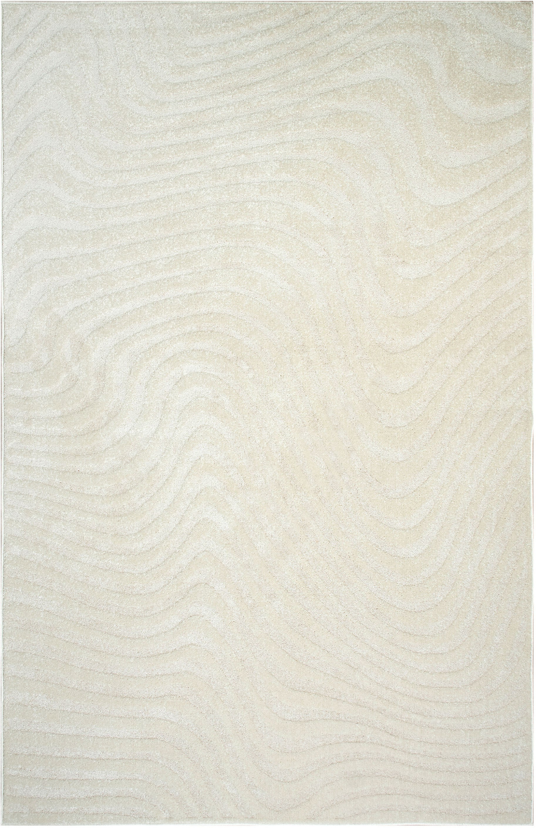 OTTO home Teppich »Vibek, Wellen-Design in Hoch-Tief-Struktur« rechteckig 9 mm Höhe 3D-Effekt, softer Kurzflor, pflegeleicht, Scandi-Look