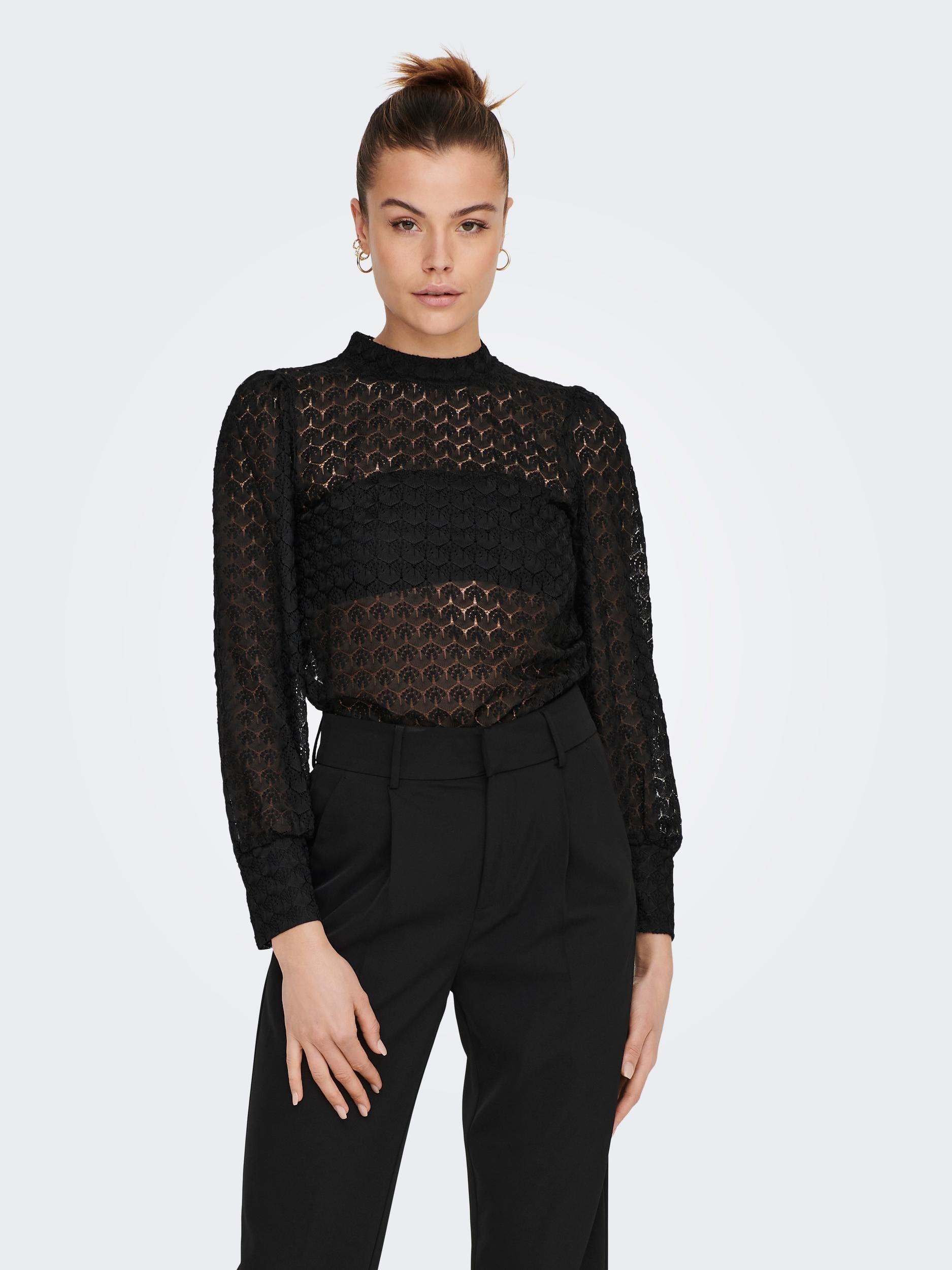 JDY Langarmshirt »JDYAVERY L/S LACE TOP JRS NOOS«
