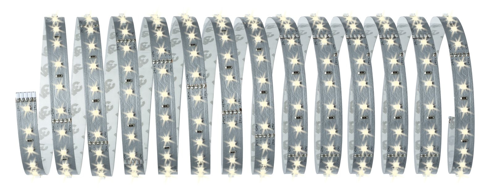 Paulmann LED-Streifen »MaxLED 500 Basisset 5m IP20 2700K 30W 230/24V 60VA Silber«, 1 St.-flammig
