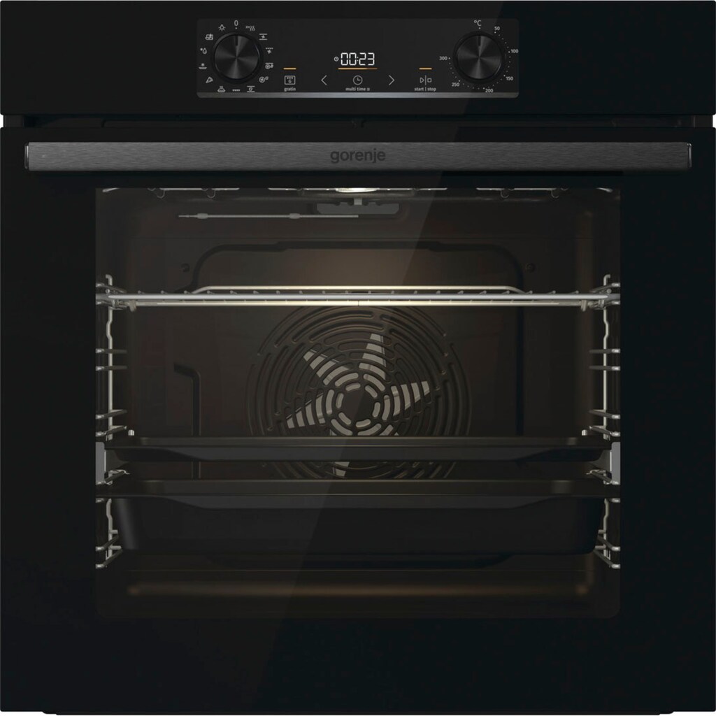 GORENJE Backofen-Set »Black Pacific Basic Set«, BOS6737E13BGOT, mit 1-fach-Teleskopauszug, Aqua Clean, (Set)