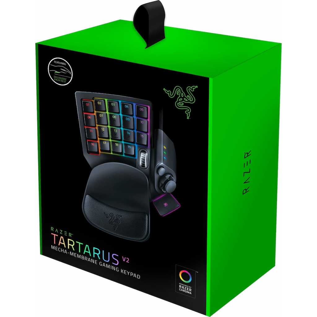 RAZER Gaming-Tastatur »Tartarus V2«, (ergonomische Form-Handgelenkauflage)