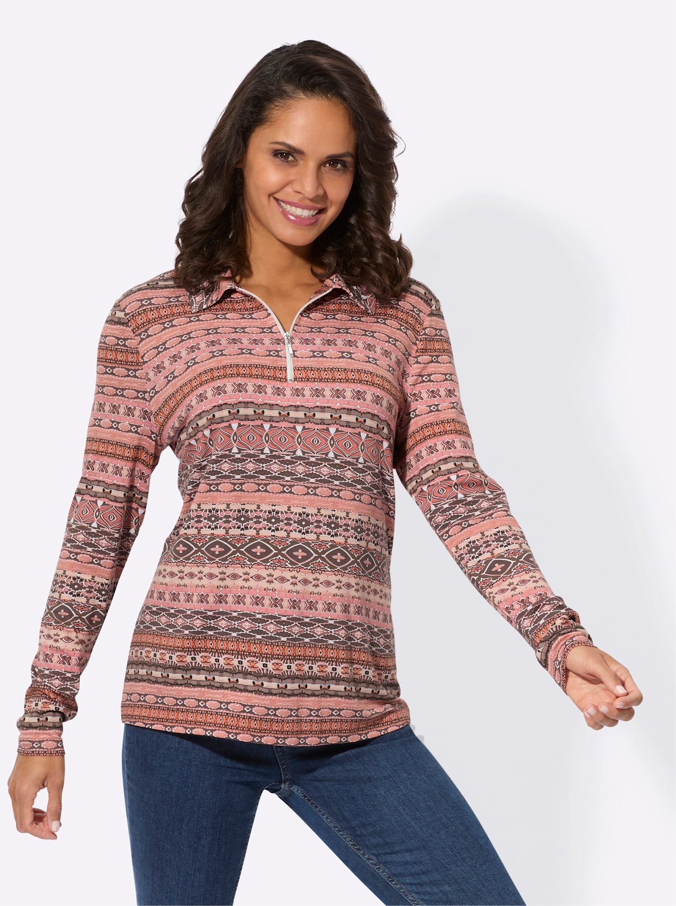 Casual Looks Poloshirt »Druck-Shirt«, (1 tlg.)