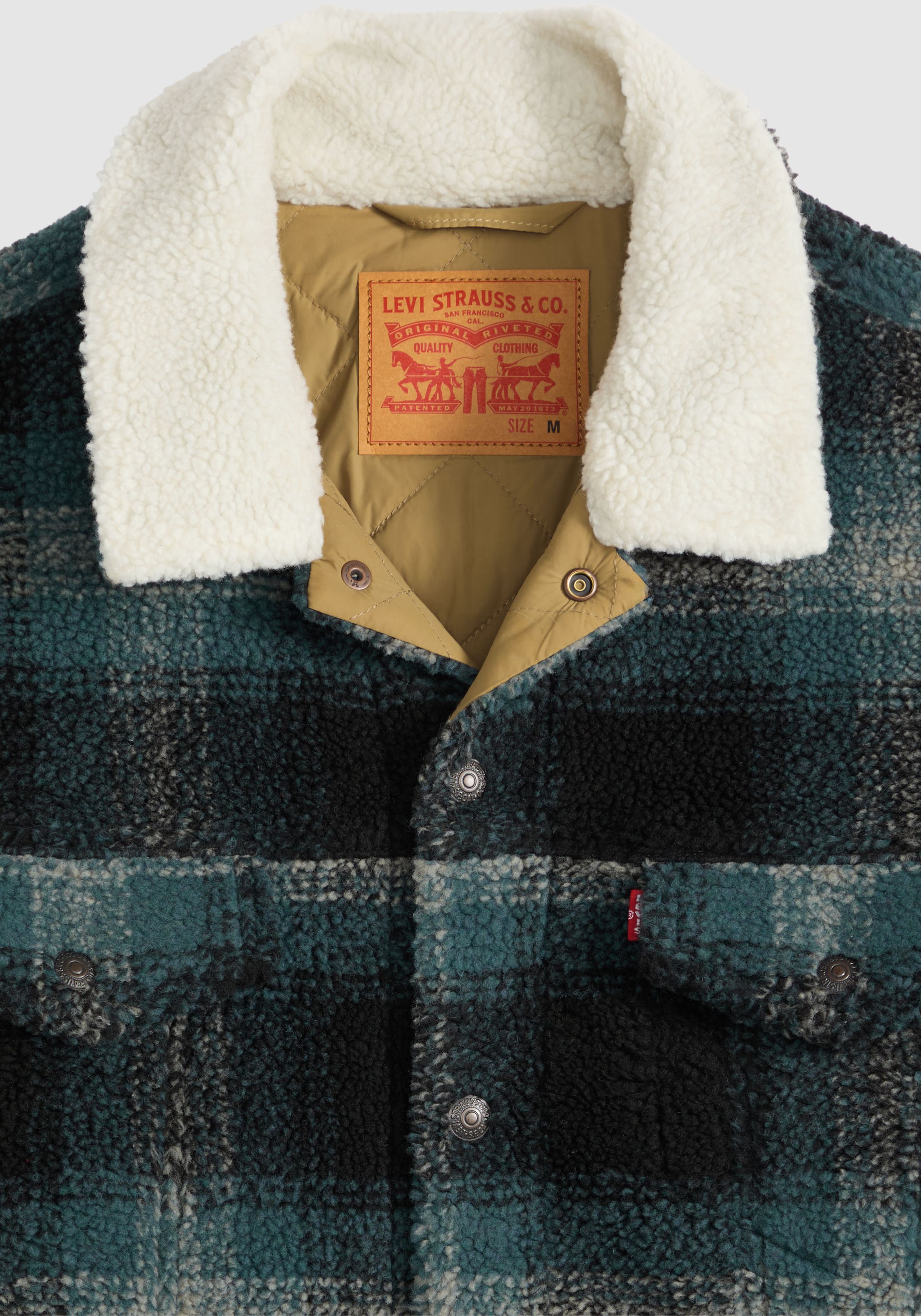 Levi's® Fleecejacke »TYPE 3 EXT SHERPA TRUCKER« Druckknopfverschluss, seitliche Eingrifftaschen